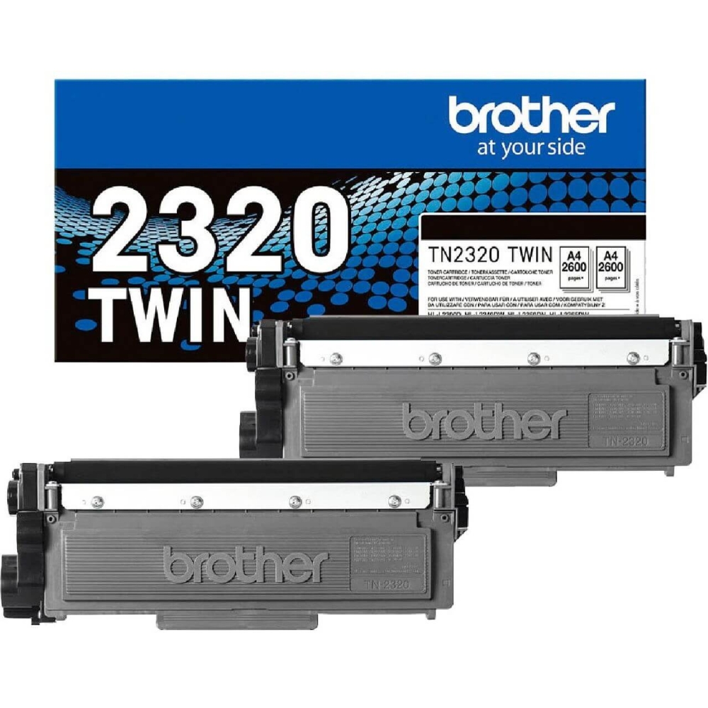 Original Set 2 Toner Brother TN-2320TWIN bk