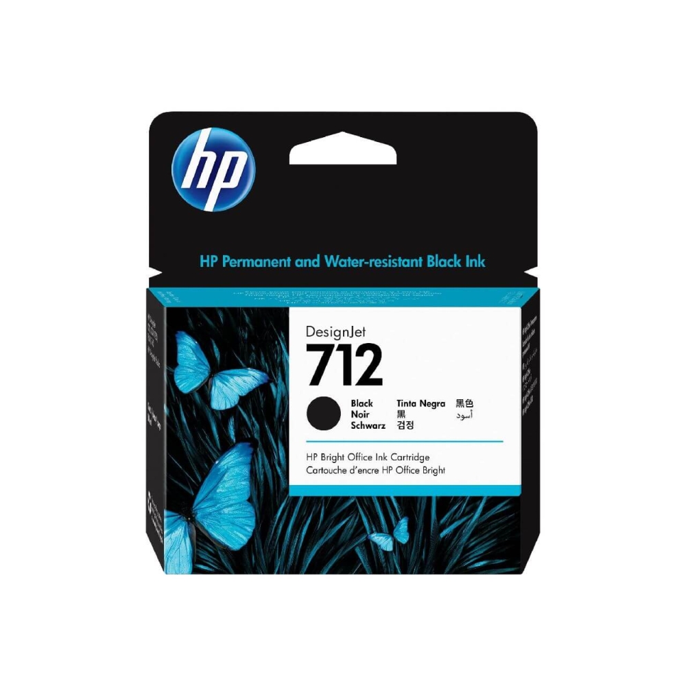 Original HP Tintenpatrone 3ED71A / 712 Schwarz