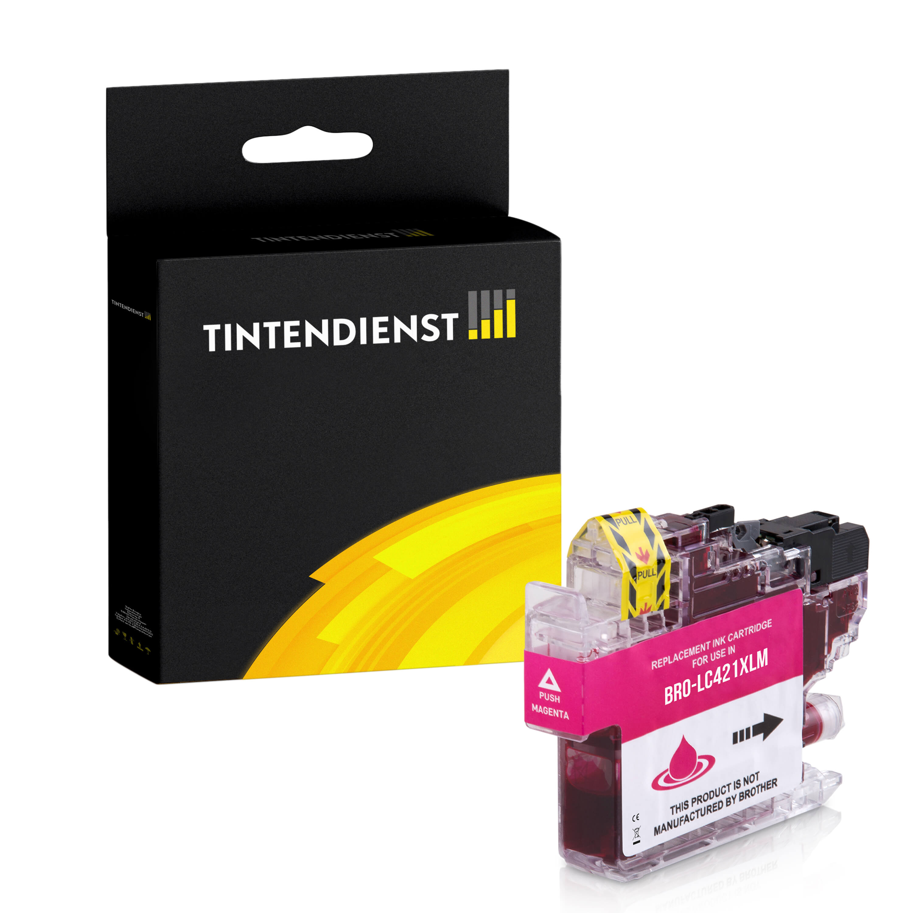 Tintendienst kompatibel für Brother Tintenpatrone LC-421XLM Magenta [XXL Füllmenge]