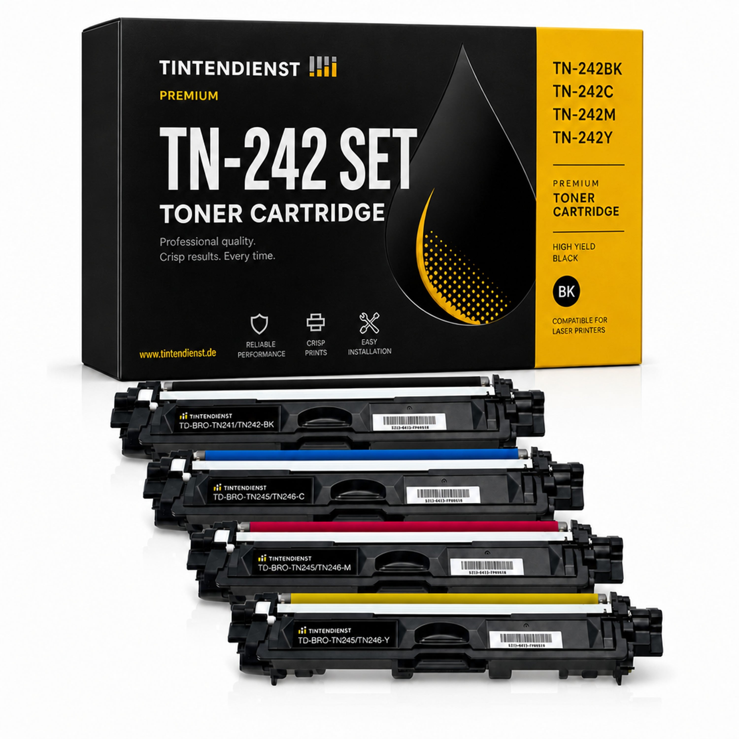 Set kompatibel zu Brother TN-241, 4 Toner