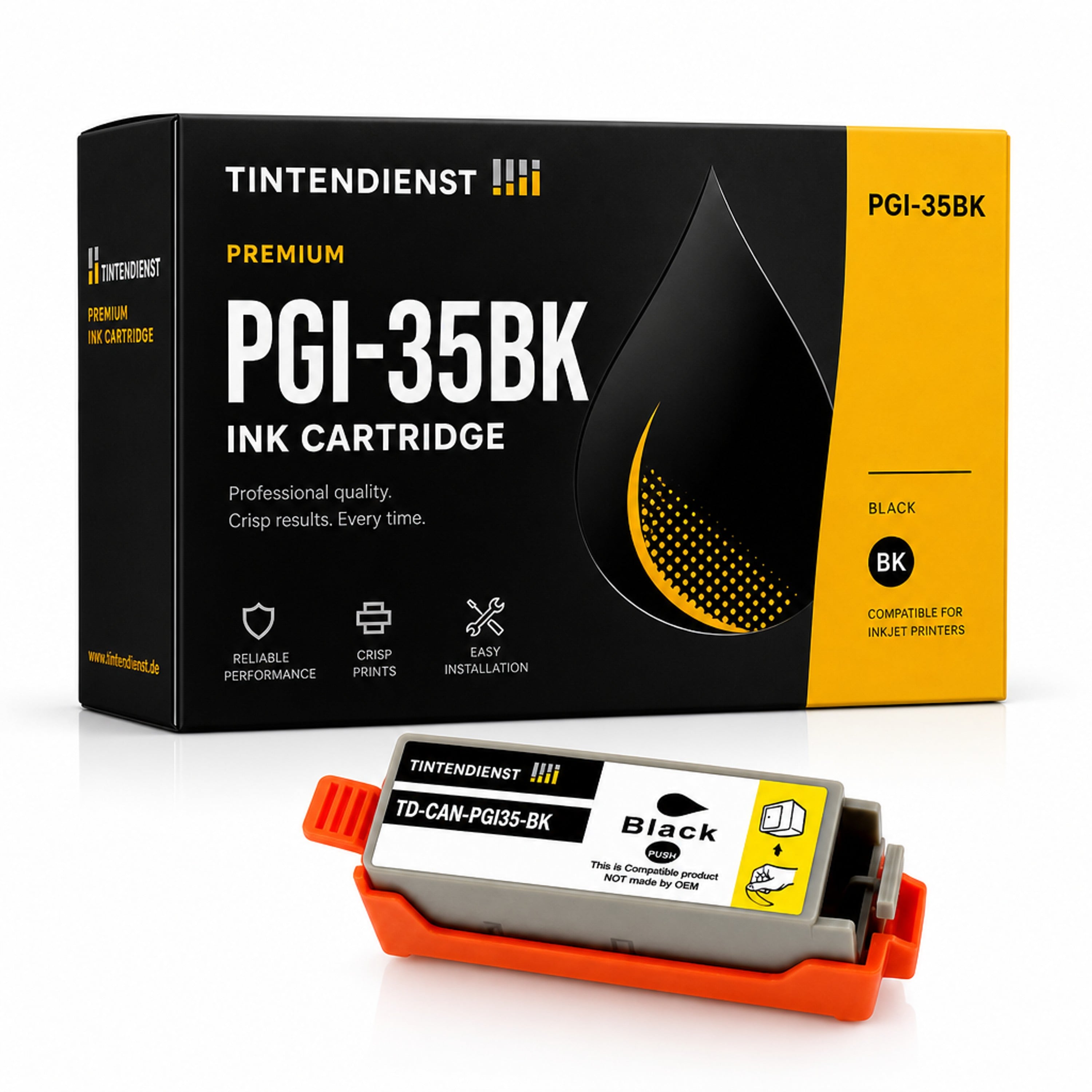 Druckerpatrone kompatibel zu Canon PGI-35BK, schwarz