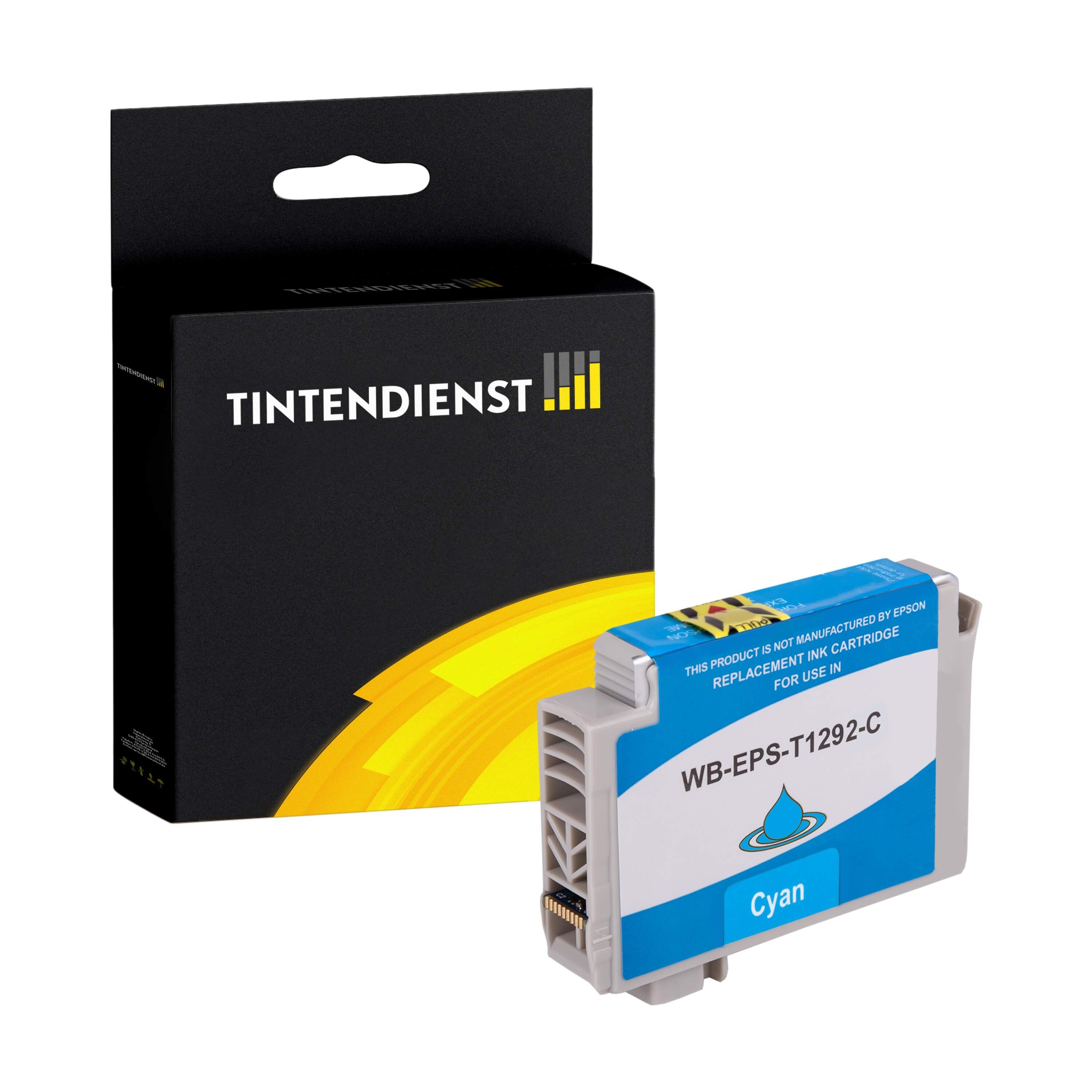 Tintendienst kompatibel für Epson Tintenpatrone C13T12924010 / T1292 Cyan