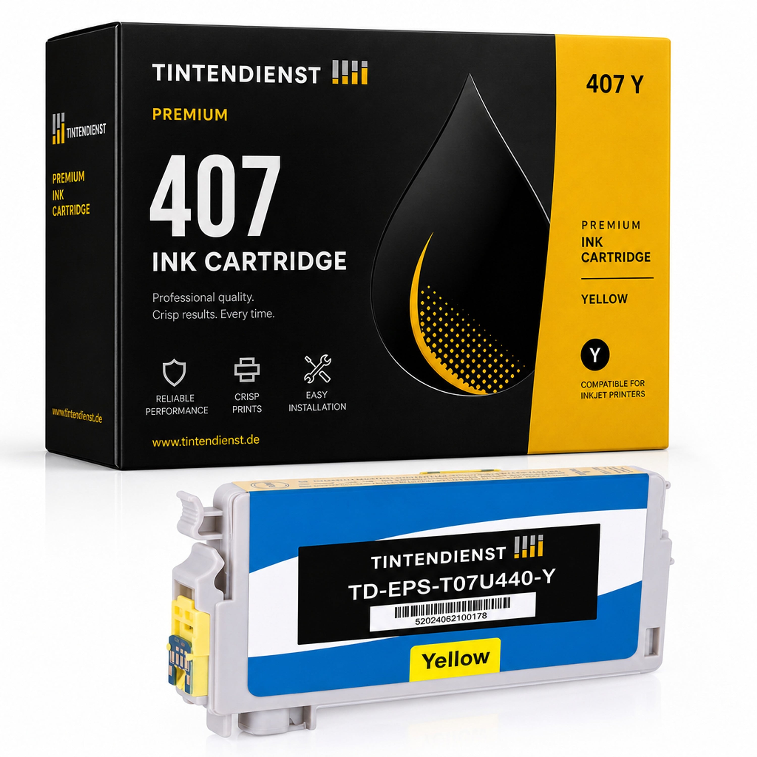 Druckerpatrone kompatibel zu Epson 407, gelb