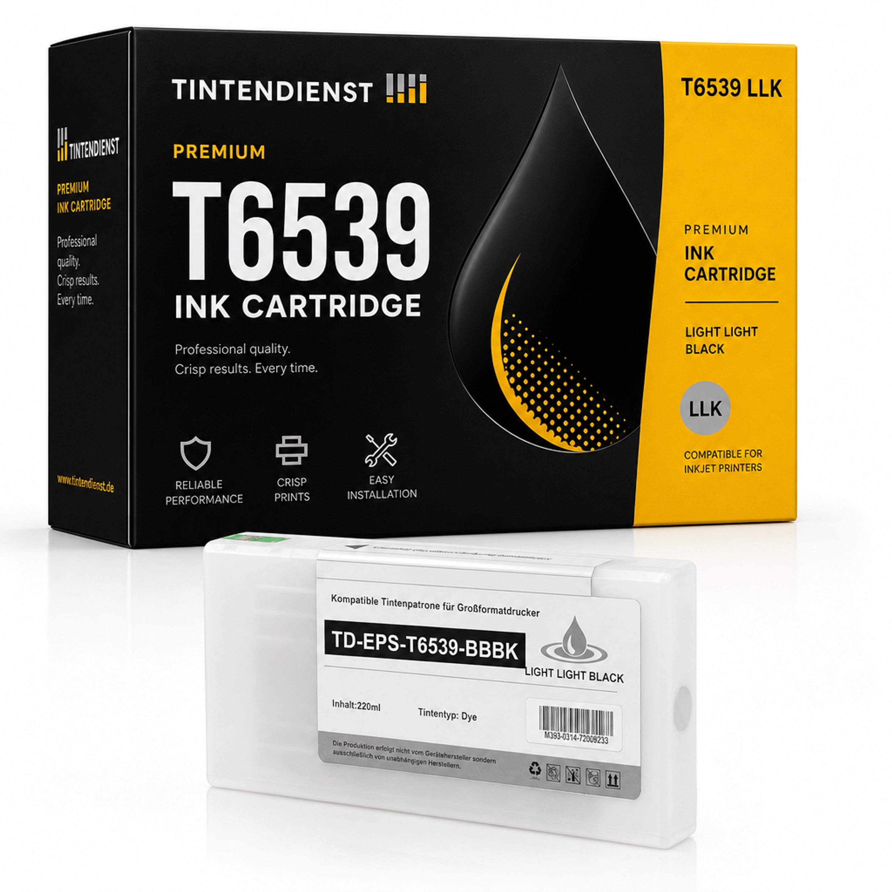 Druckerpatrone kompatibel zu Epson T6539, schwarz hell hell