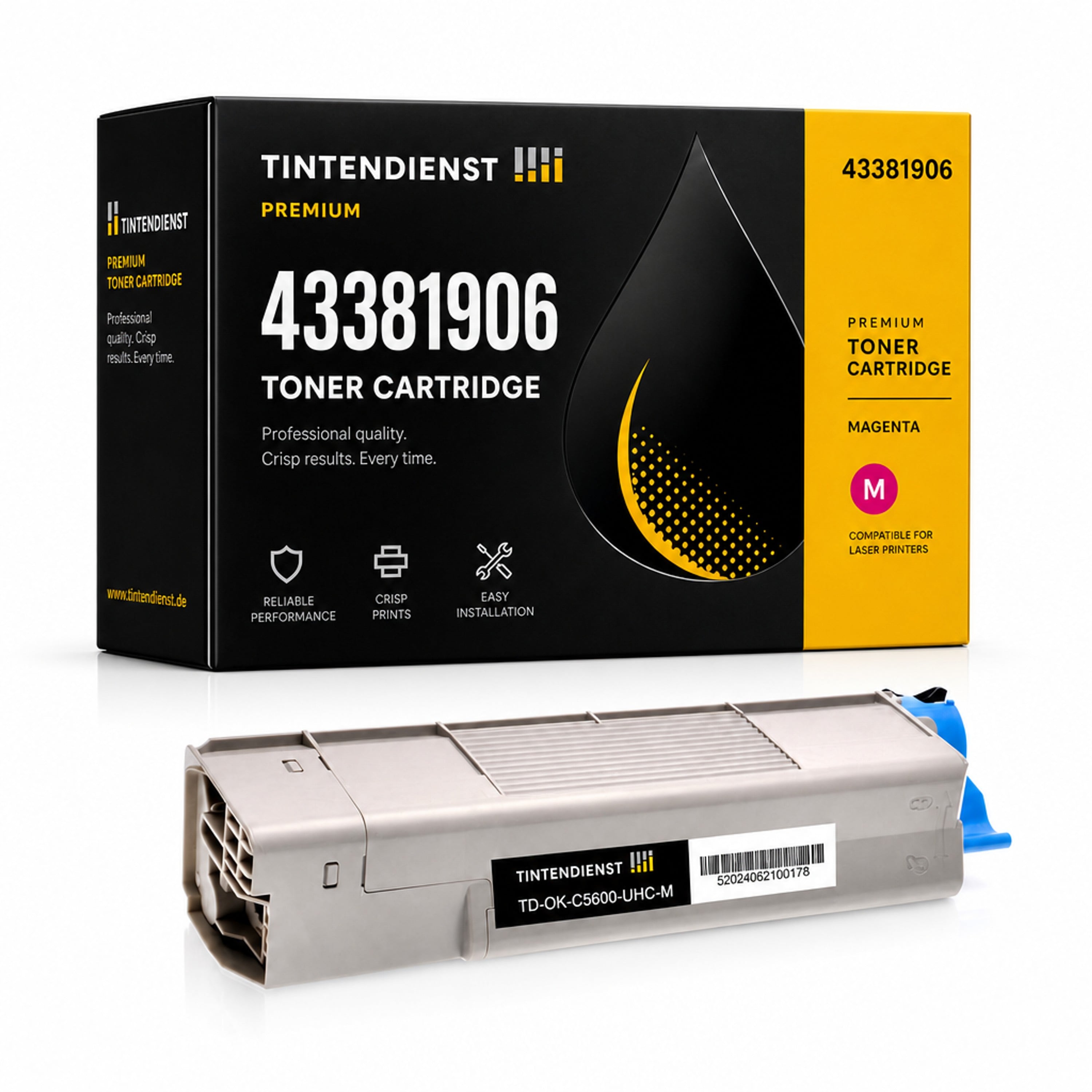 Toner kompatibel zu OKI 43381906 XXL, magenta