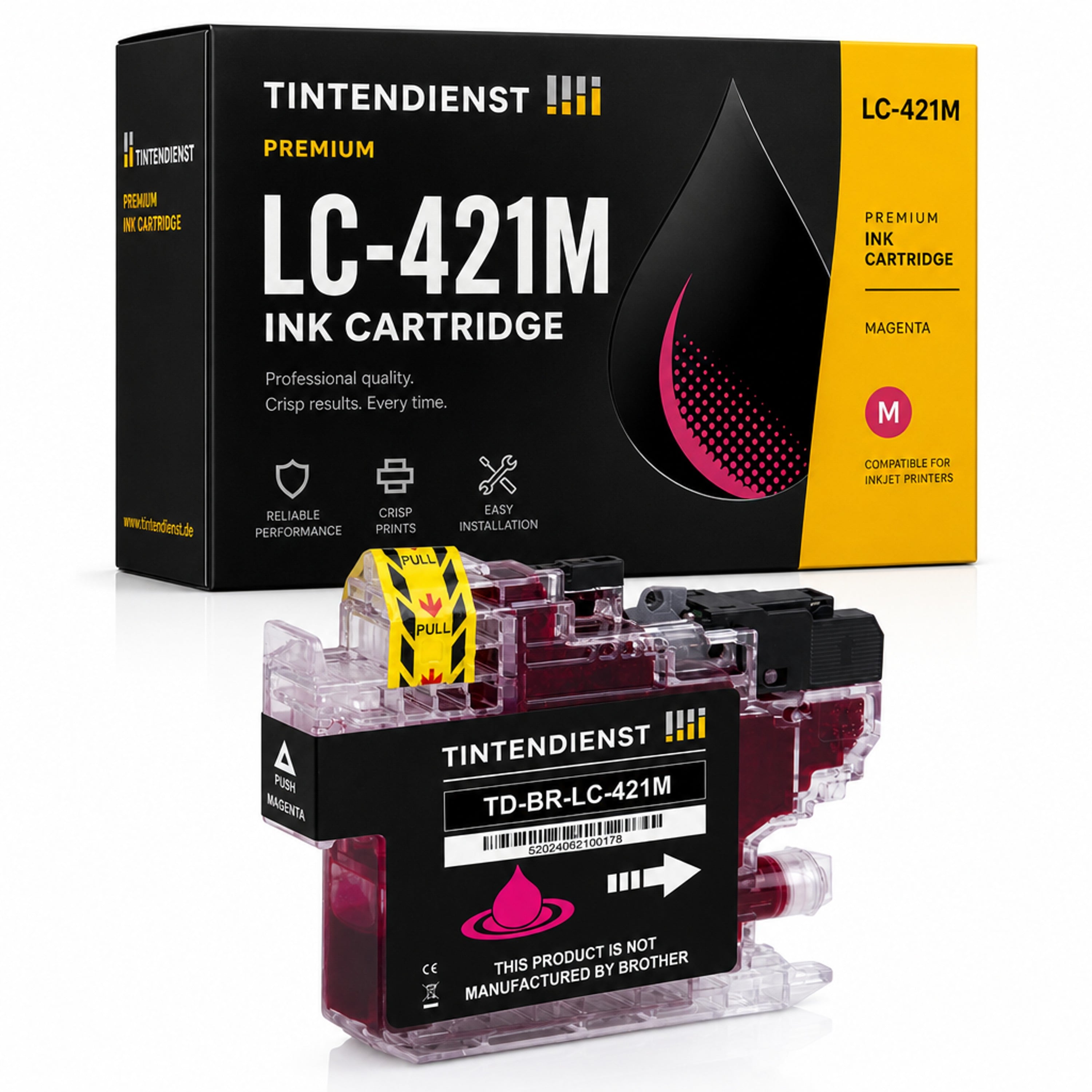 Druckerpatrone kompatibel zu Brother LC-421M XL, magenta