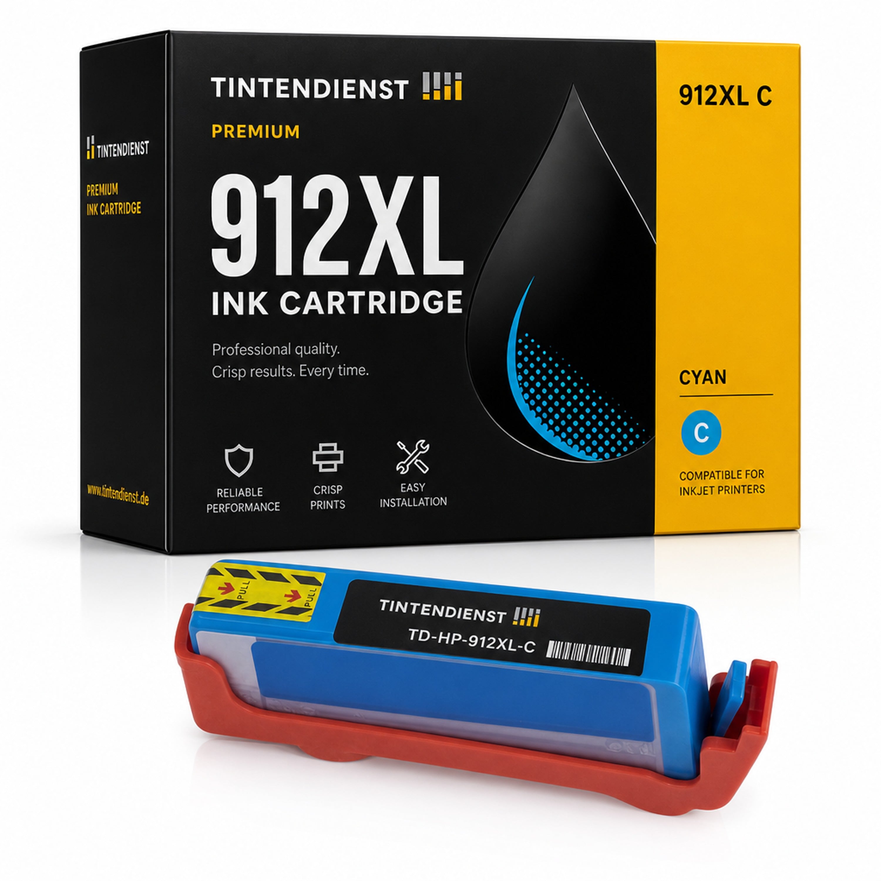 Druckerpatrone kompatibel zu HP 912XL, cyan