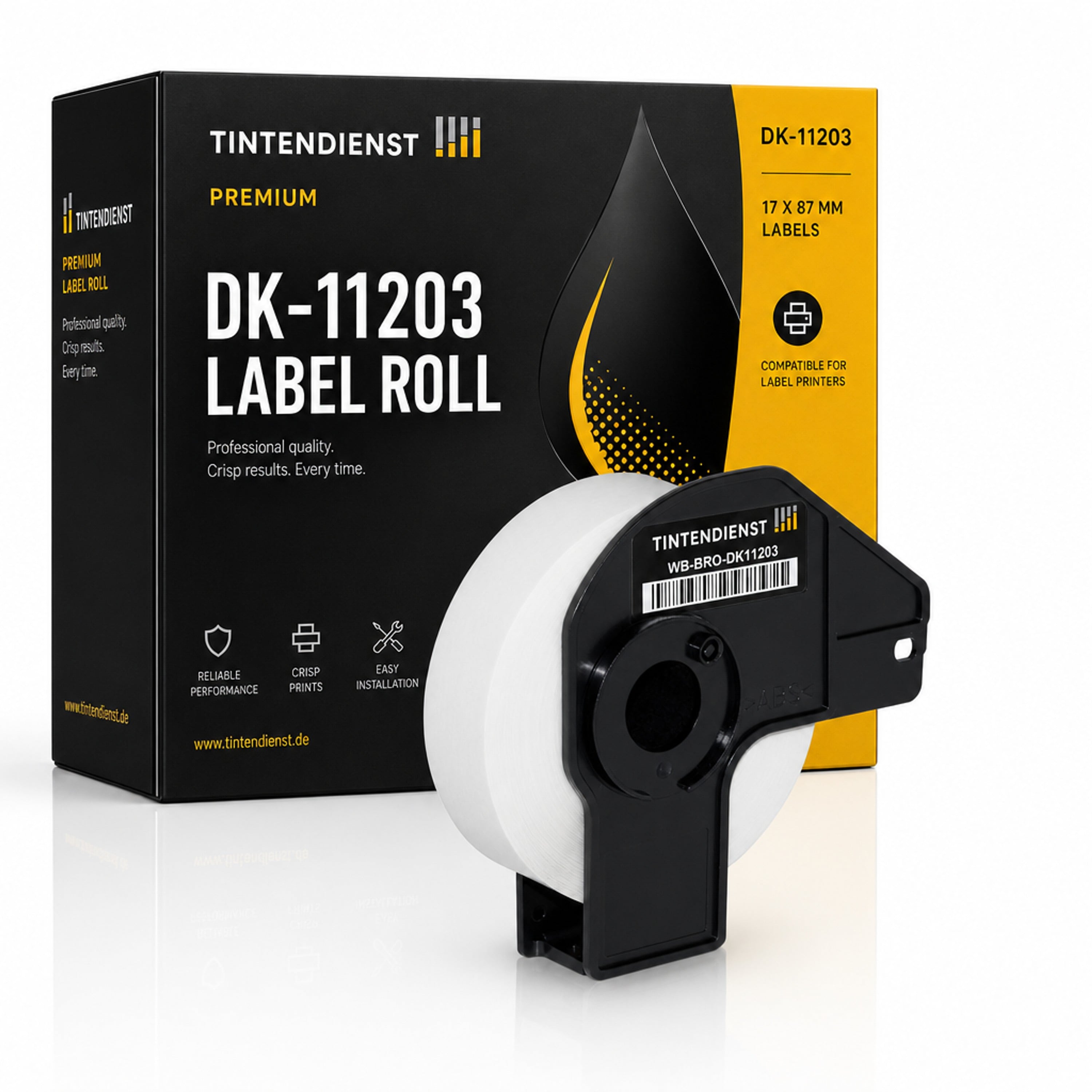 Etikett kompatibel zu Brother DK-11203, 17 mm x 87 mm, 300 Stück