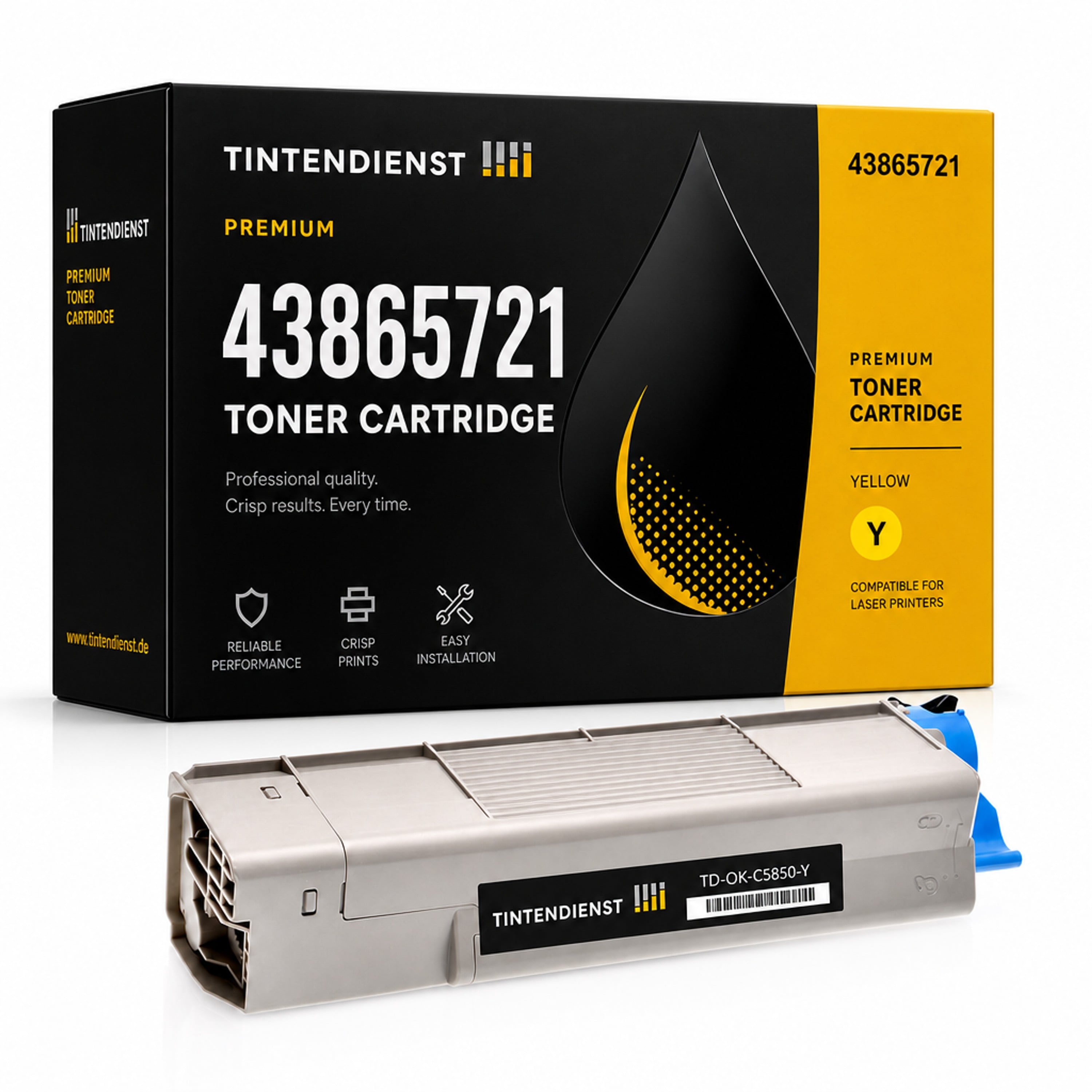 Toner kompatibel zu OKI 43865721 XXL, gelb
