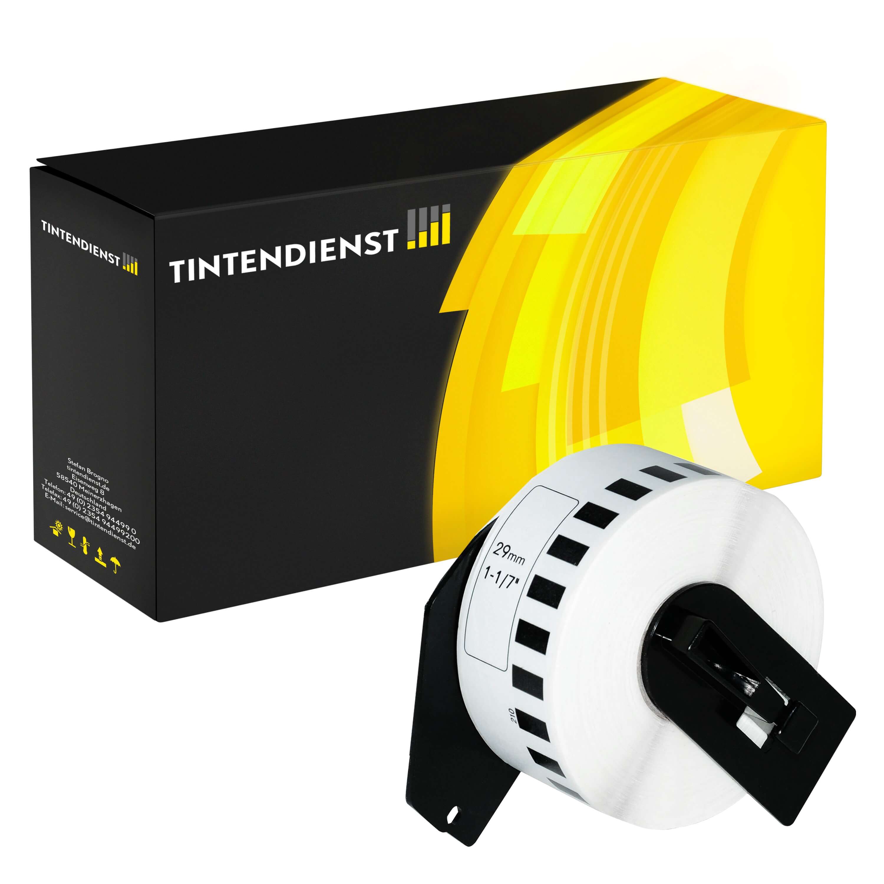 Tintendienst Etiketten Brother DK22210 29mm x 30,48m