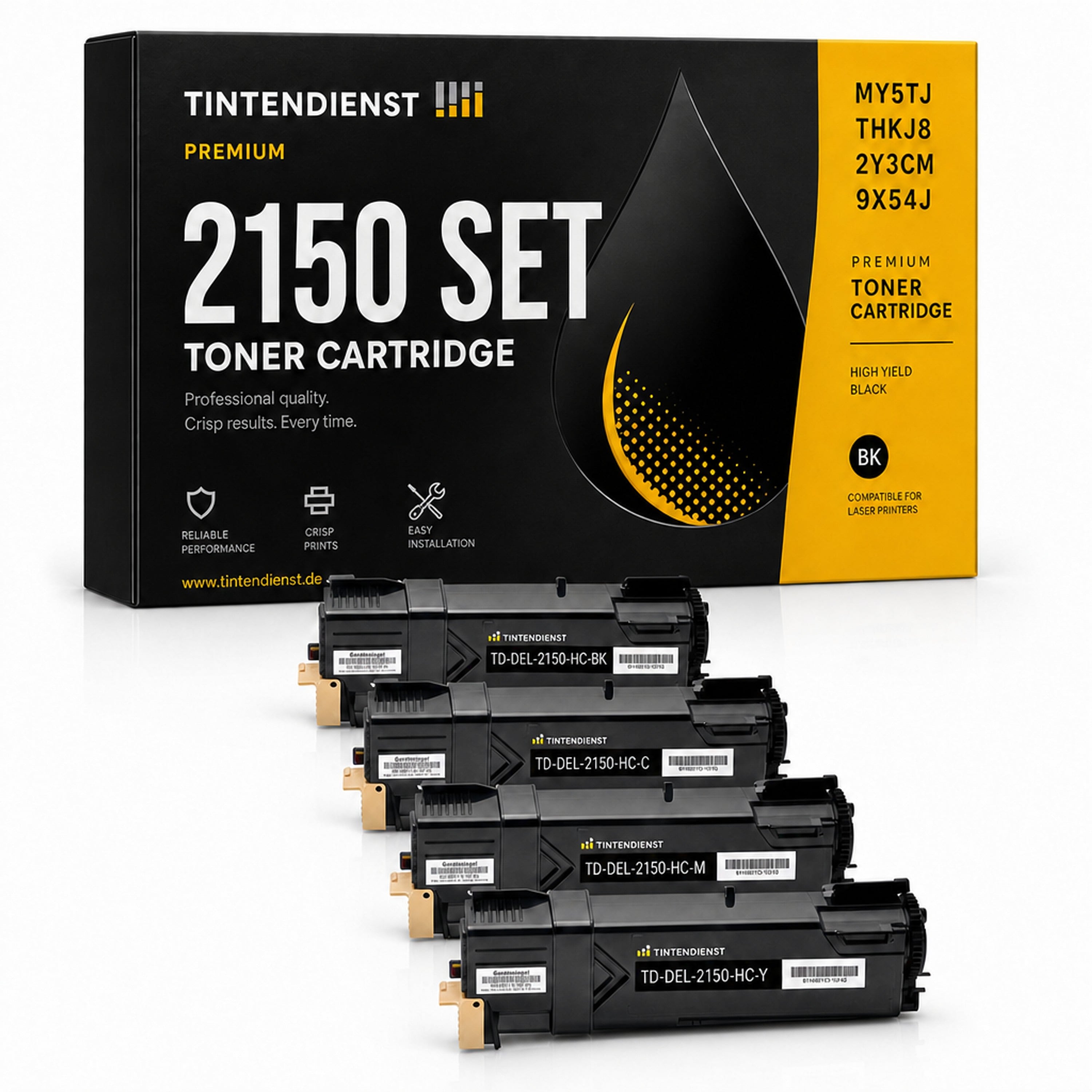 Set kompatibel zu Dell 593-11033, 4 Toner