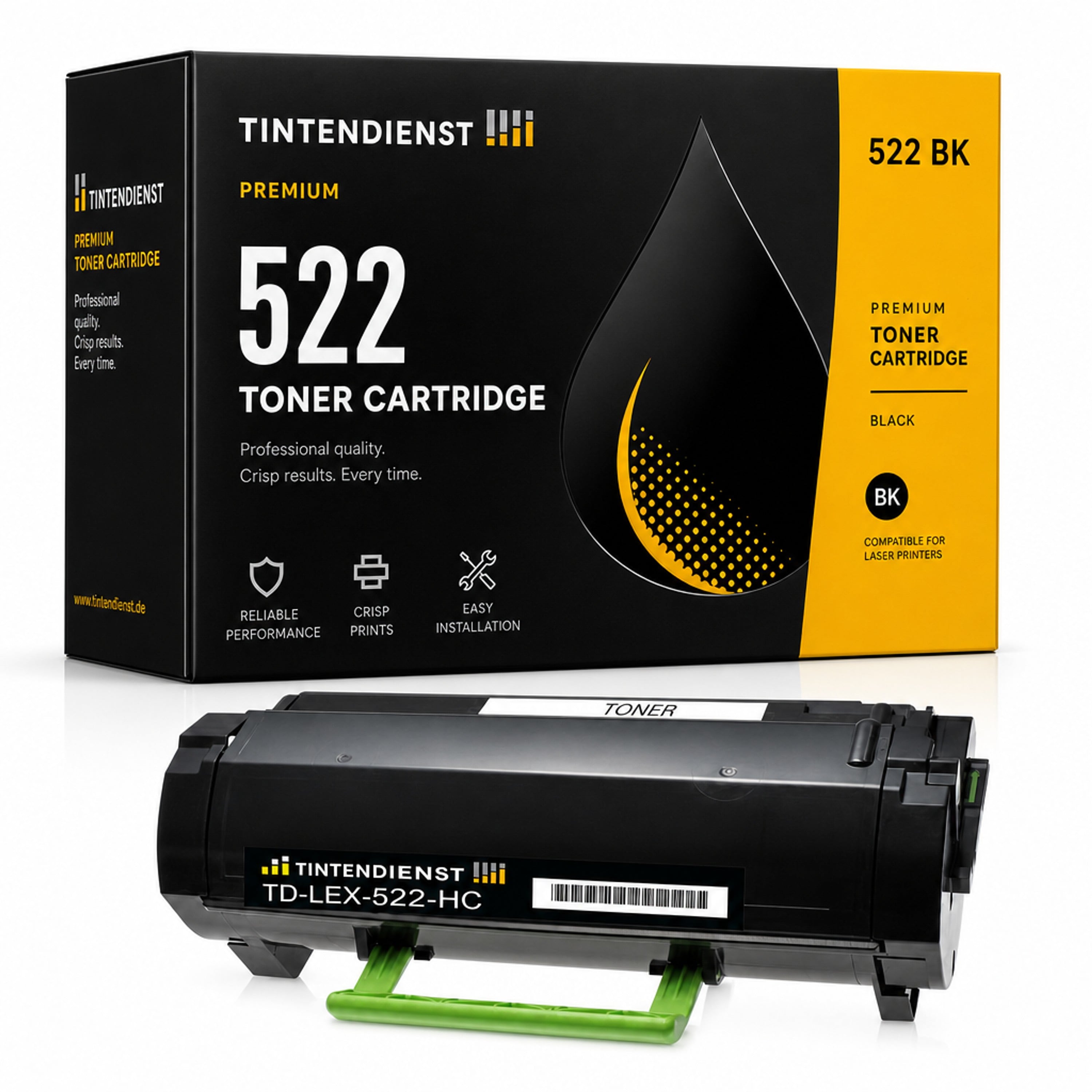 Toner kompatibel zu Lexmark 522, schwarz