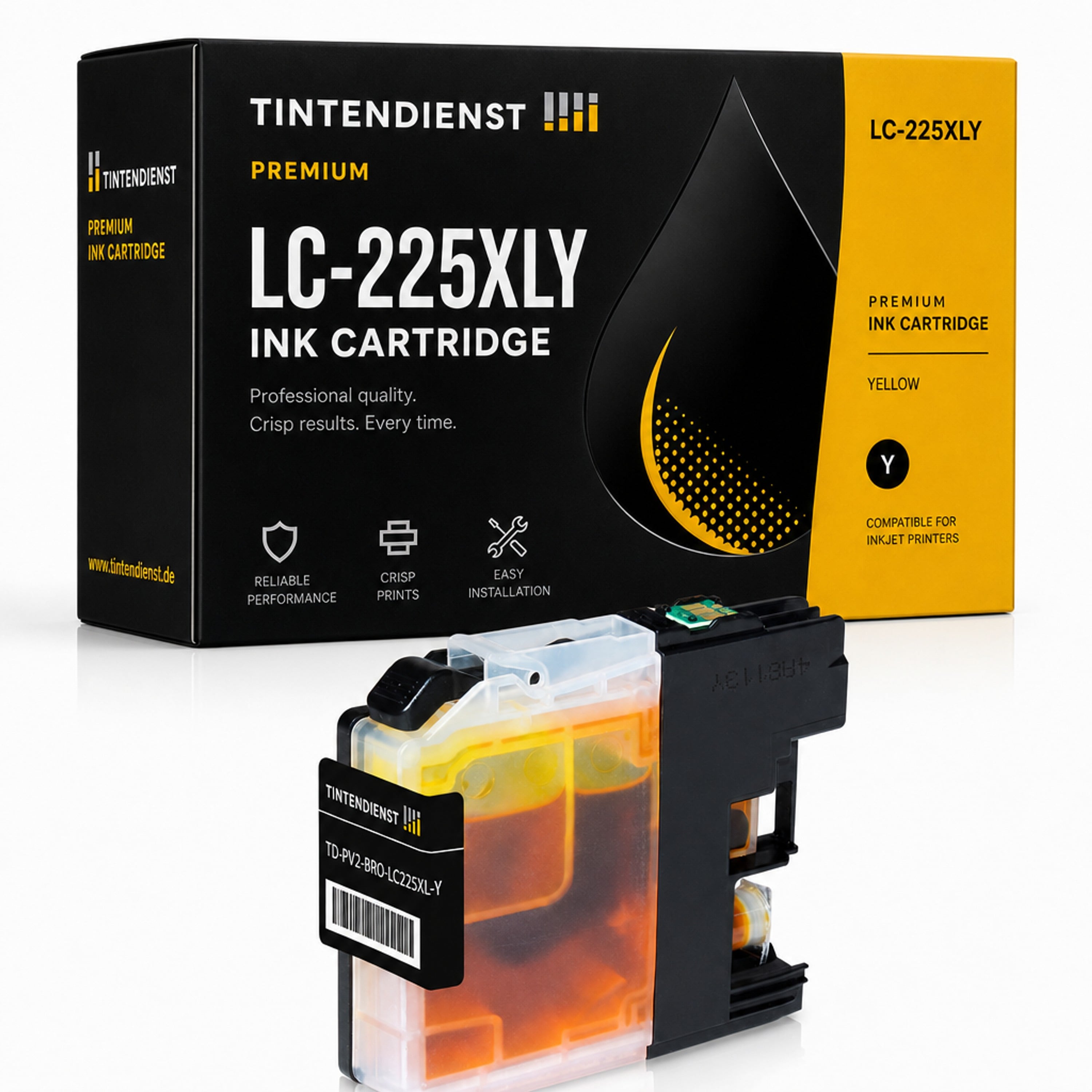 Druckerpatrone kompatibel zu Brother LC-225XLY XXL, gelb