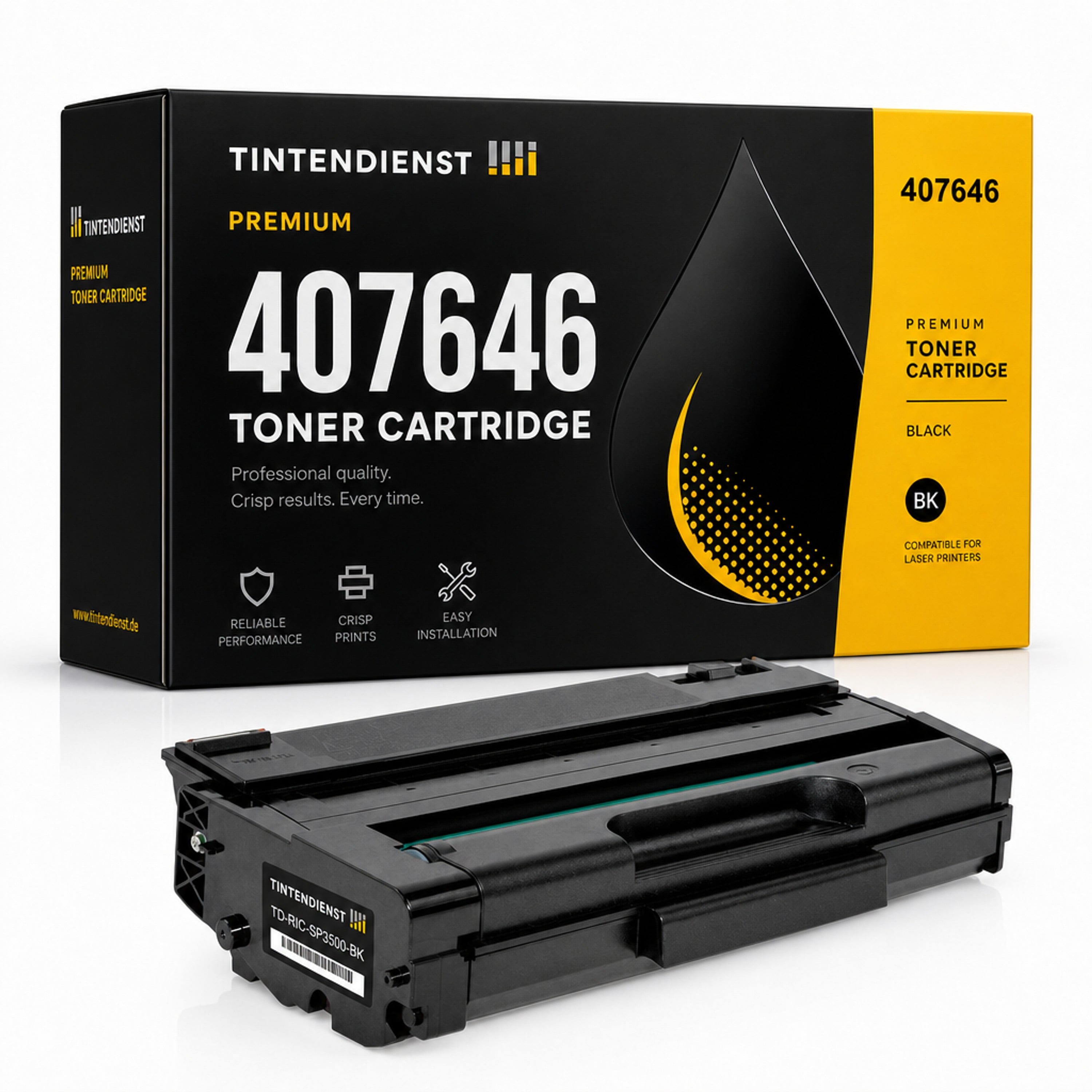 Toner kompatibel zu Ricoh 407646, schwarz