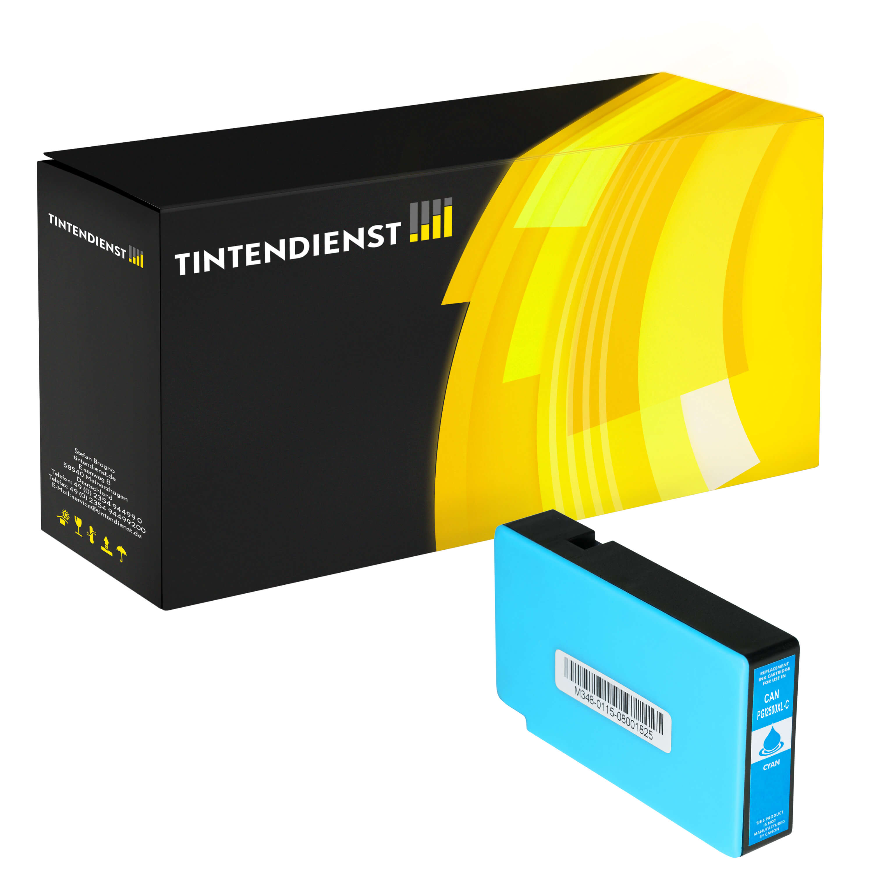 Tintendienst kompatibel für Canon Tintenpatrone 9265B001 / PGI-2500XLC Cyan