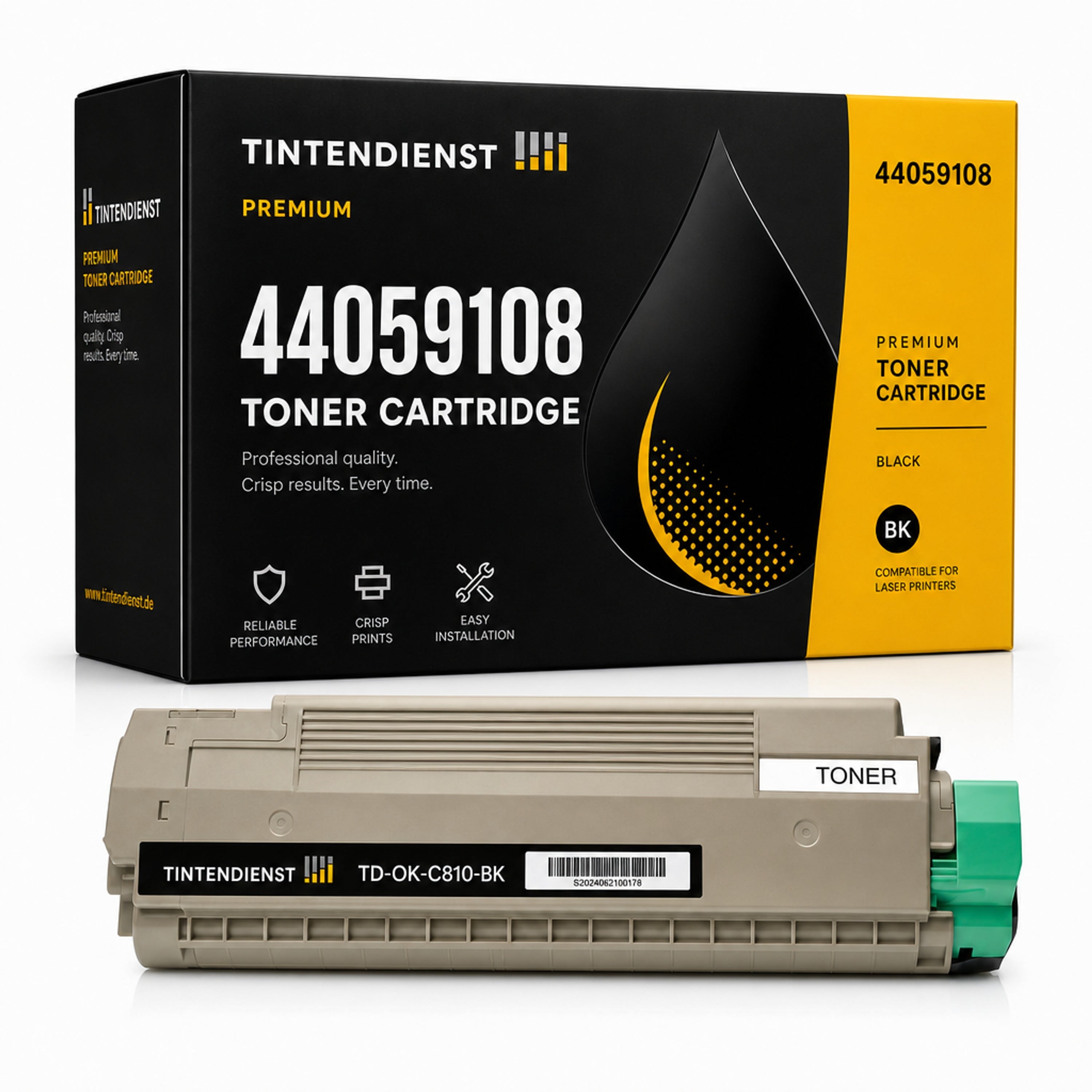 Toner kompatibel zu OKI 44059108, schwarz