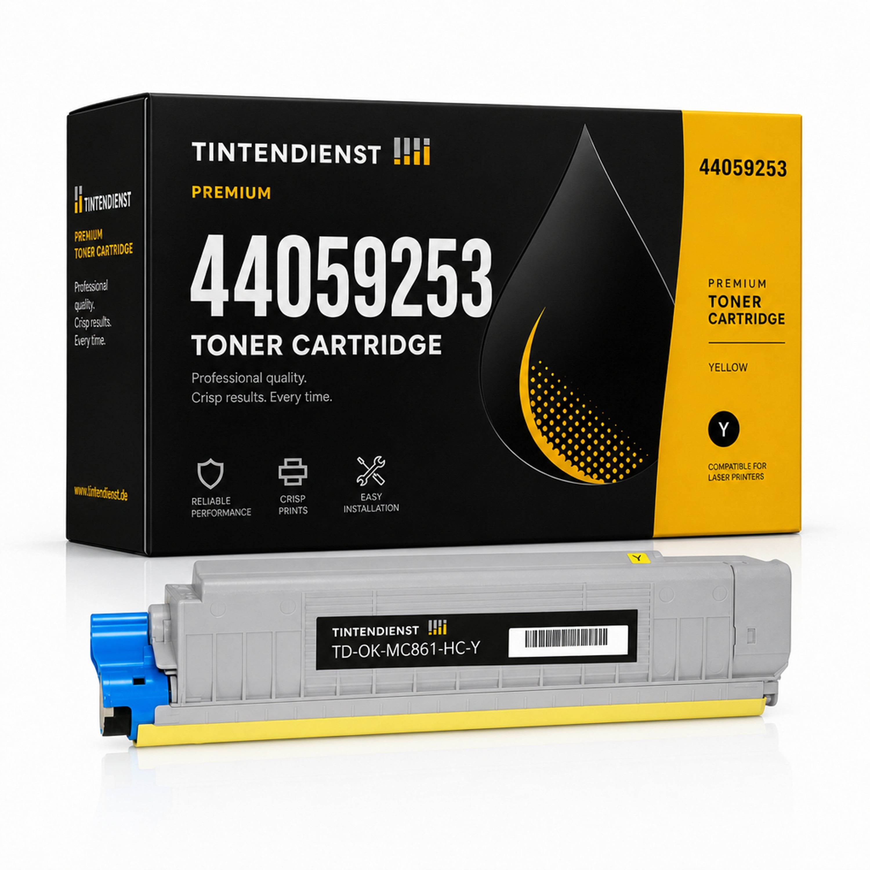 Toner kompatibel zu OKI 44059253, gelb