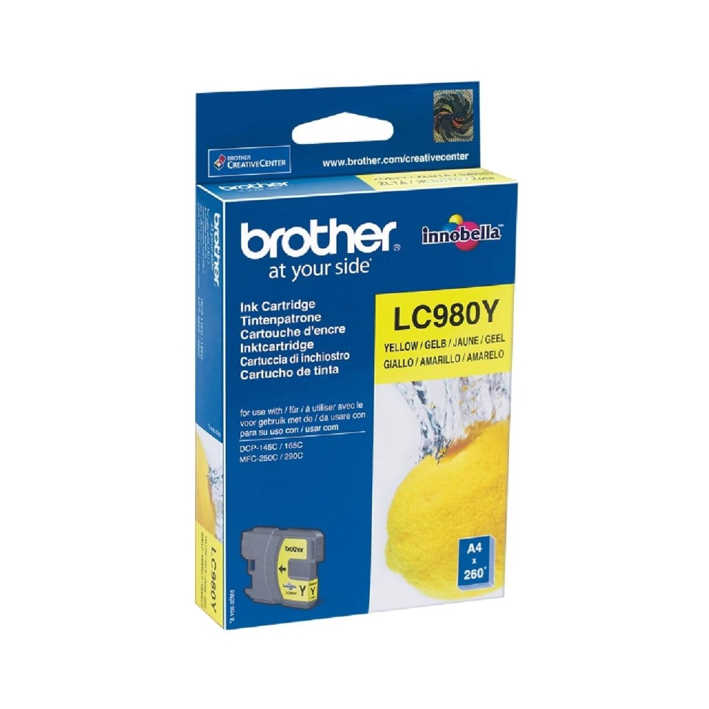 Original Brother Tintenpatrone LC-980Y Gelb