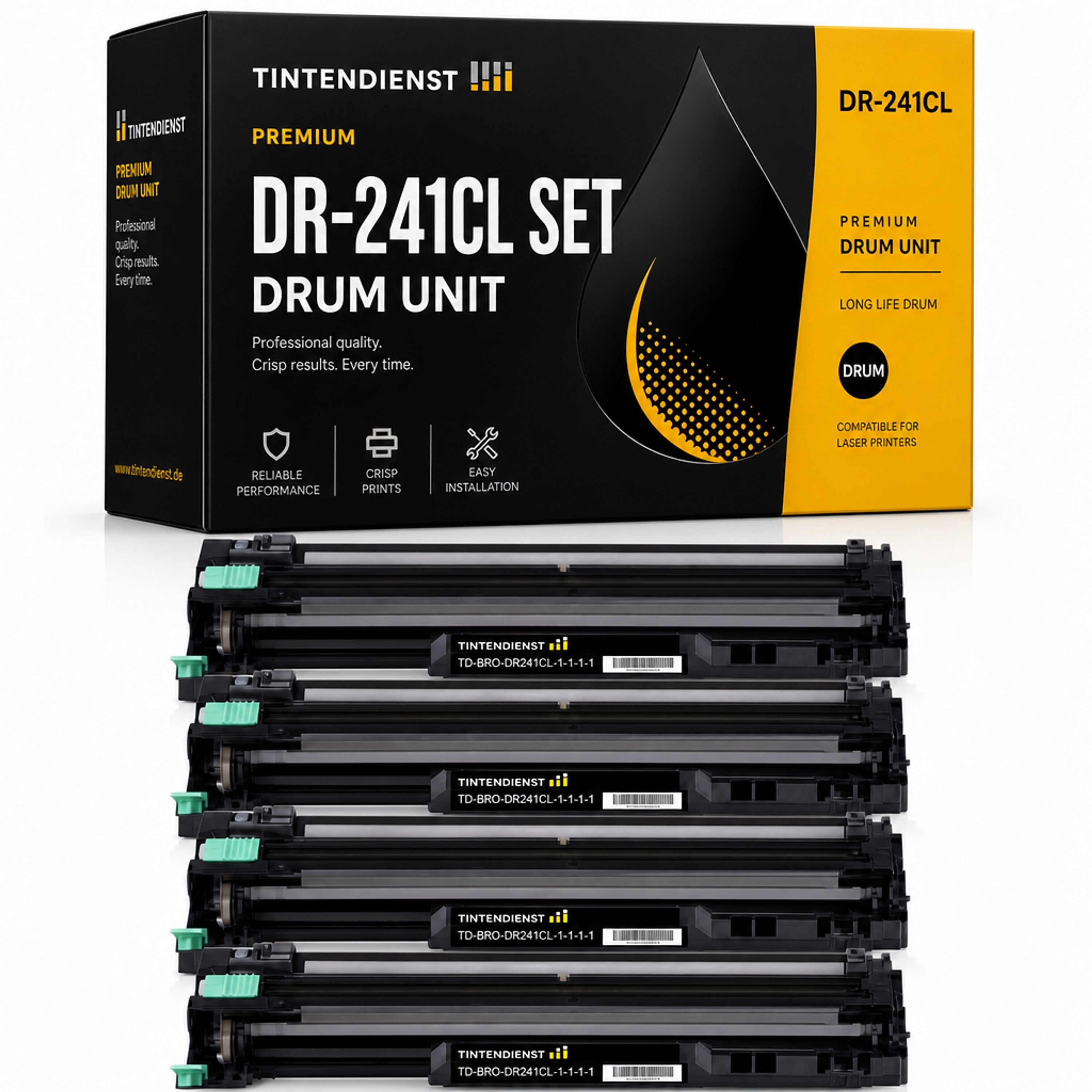 Set kompatibel zu Brother DR-241CL, 4 Trommeln