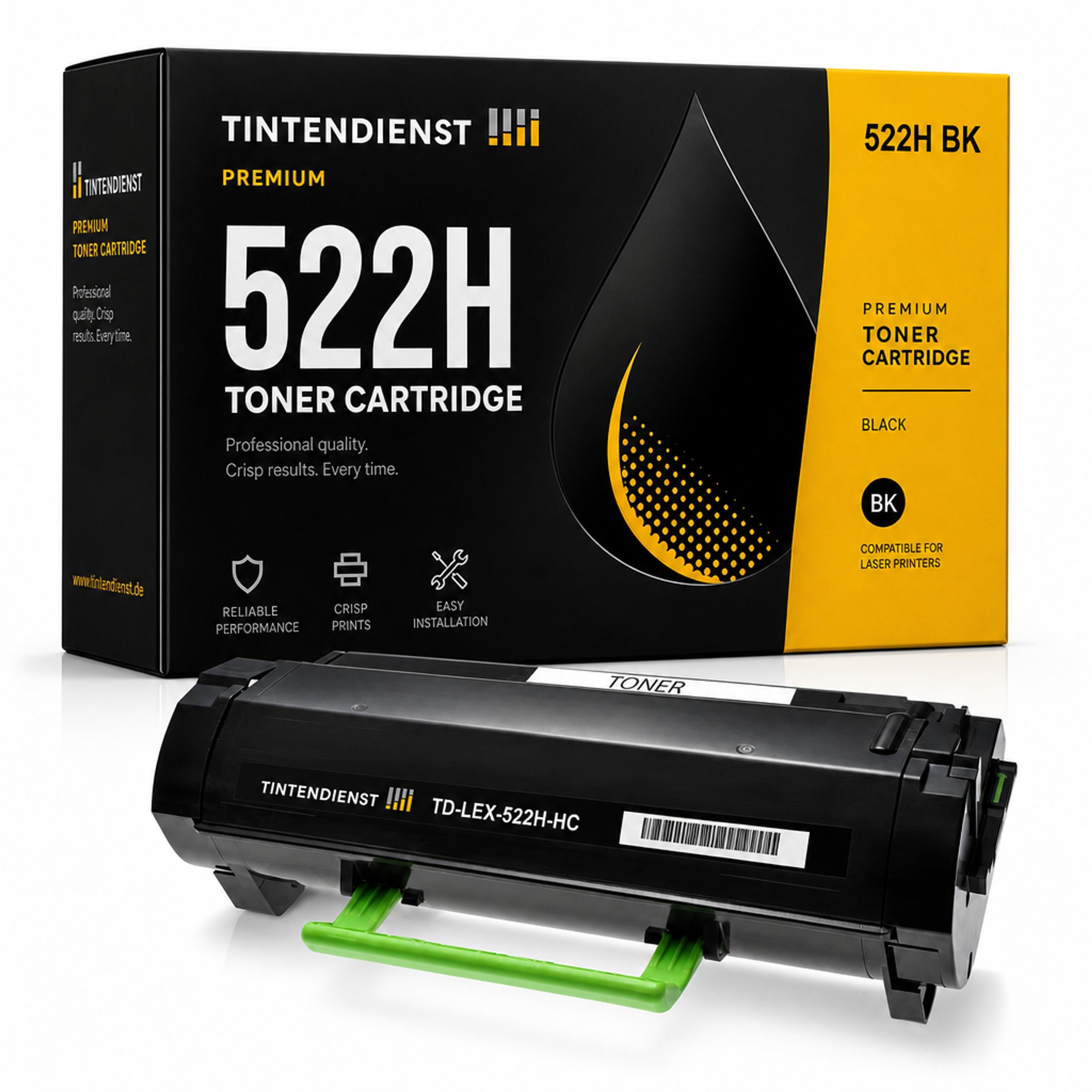 Toner kompatibel zu Lexmark 522H, schwarz