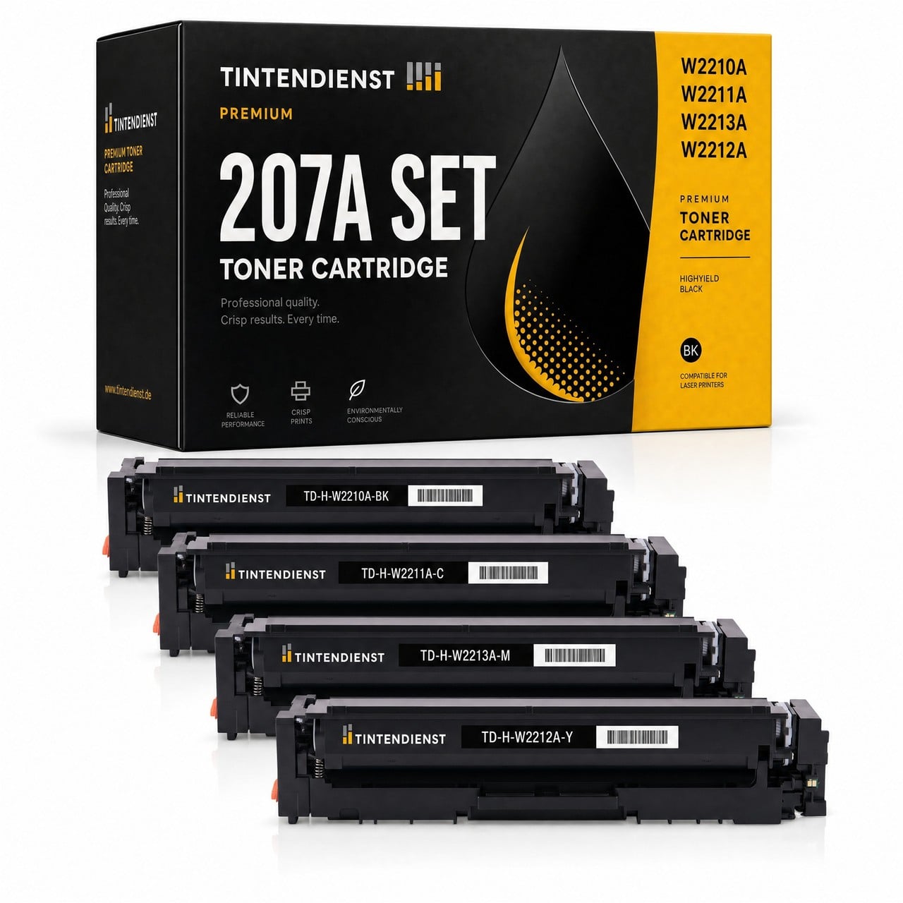 Tintendienst Set 4 Toner für HP W2210A-W2213A