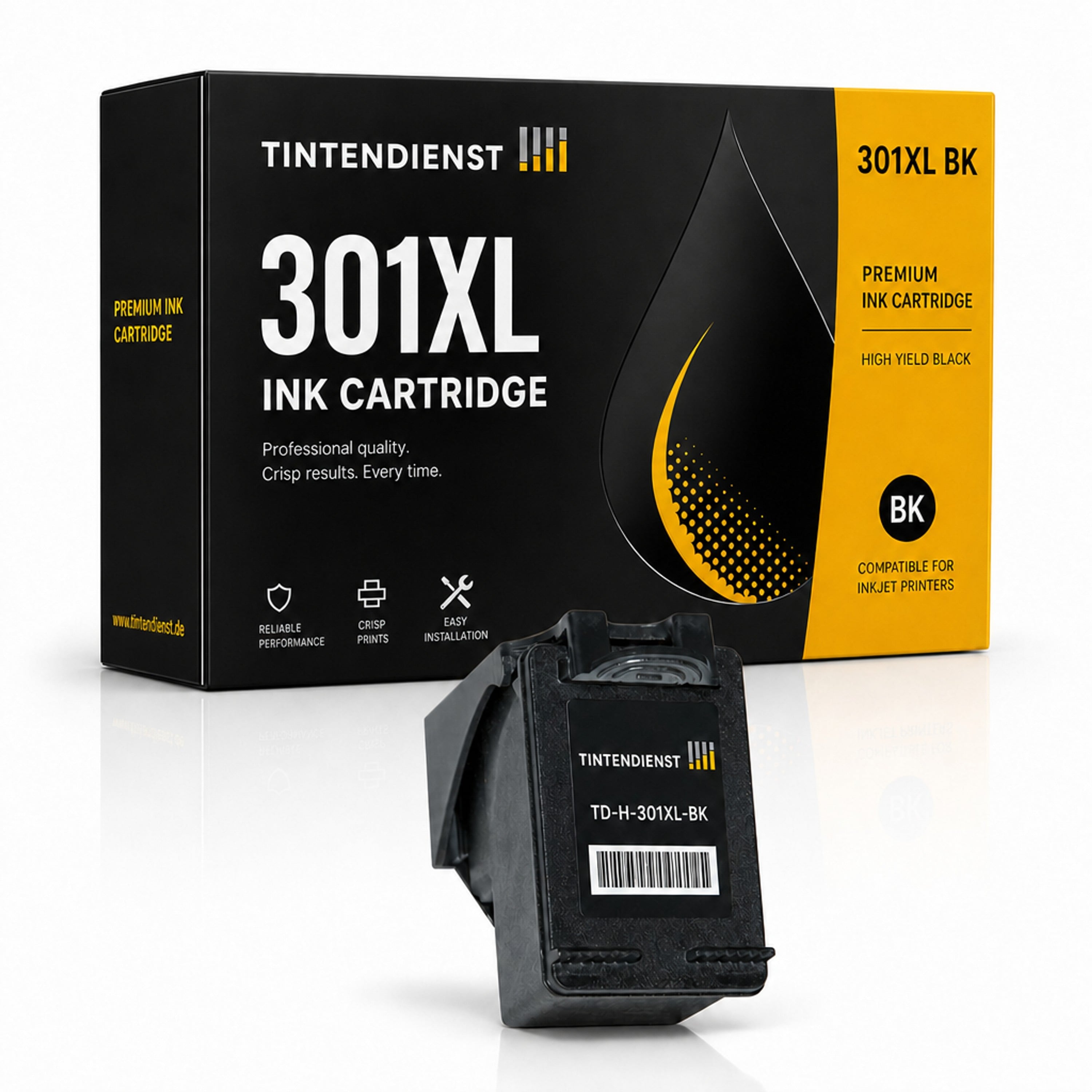 Druckerpatrone kompatibel zu HP 301XL, schwarz