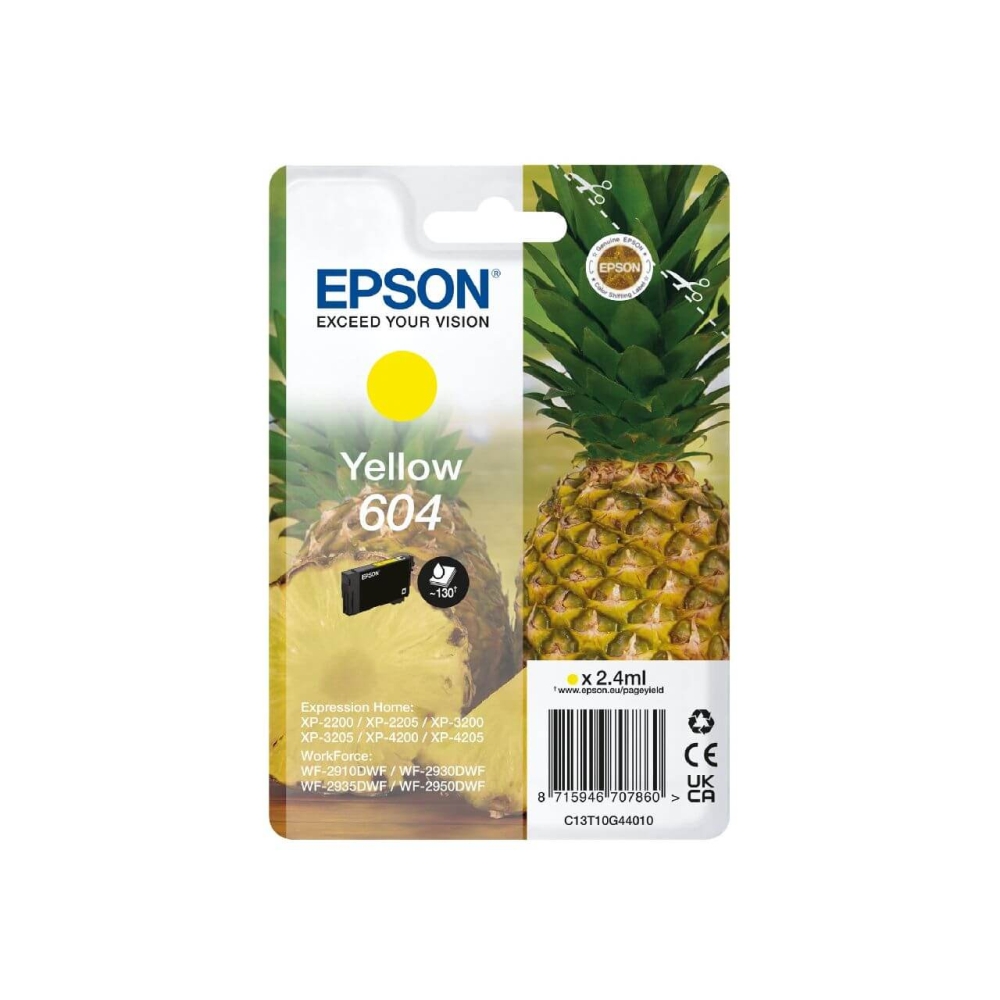 Original Epson Tintenpatrone C13T10G44010 / 604 Gelb