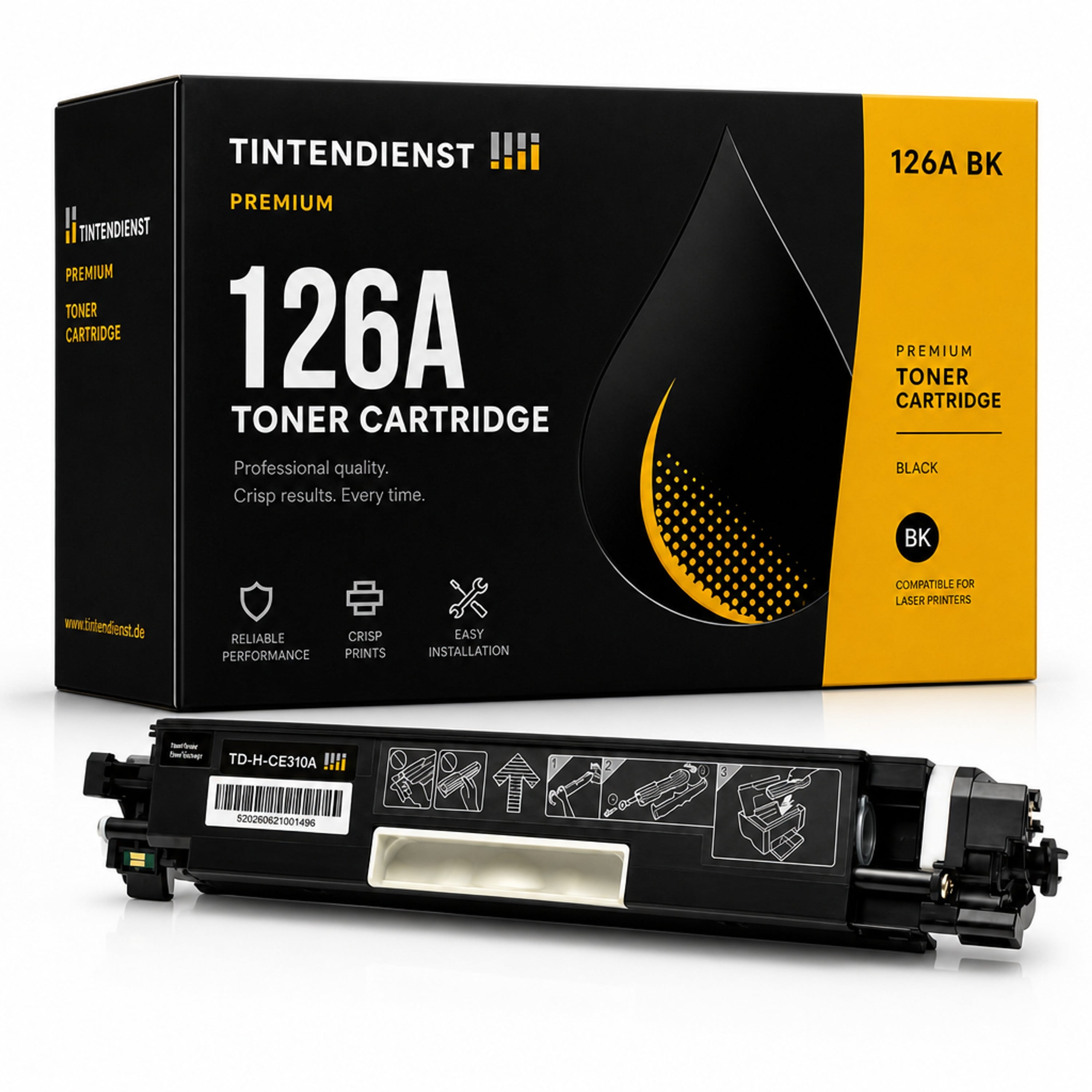 Toner kompatibel zu HP 126A, schwarz