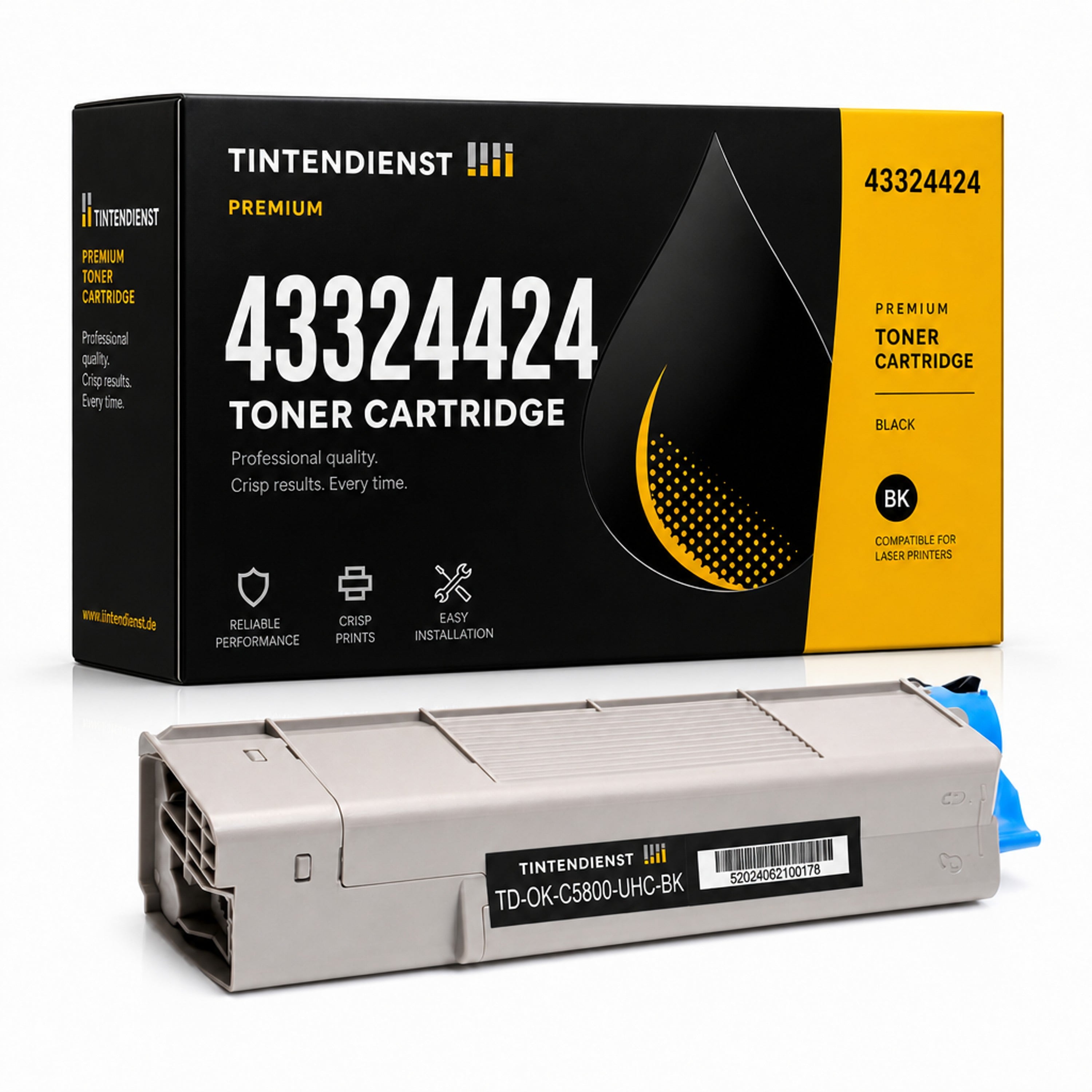 Toner kompatibel zu OKI 43324424 XXL, schwarz