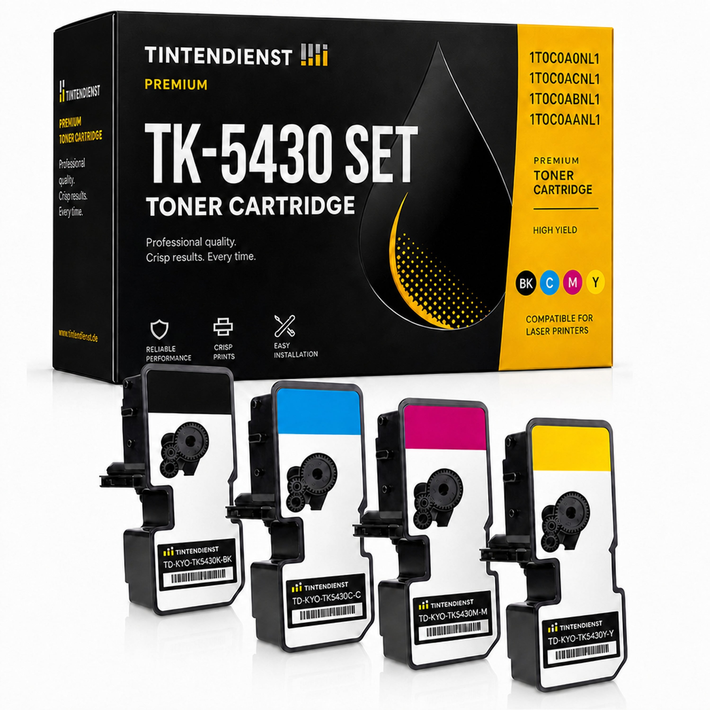 Set kompatibel zu Kyocera 1T0C0A0NL1, 4 Toner