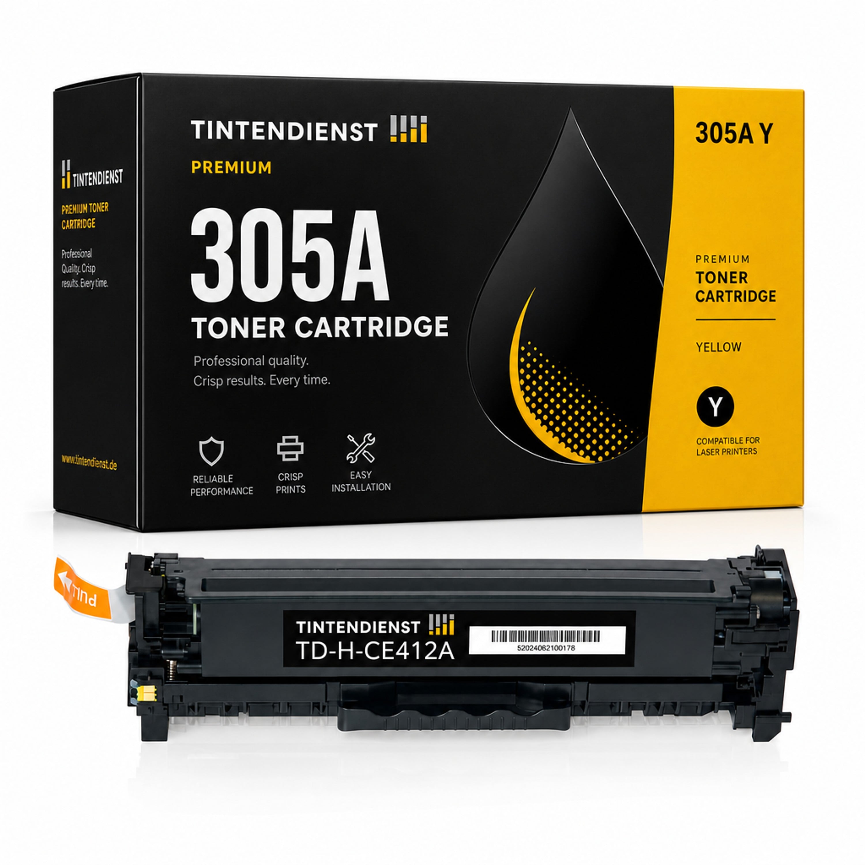 Toner kompatibel zu HP 305A, gelb