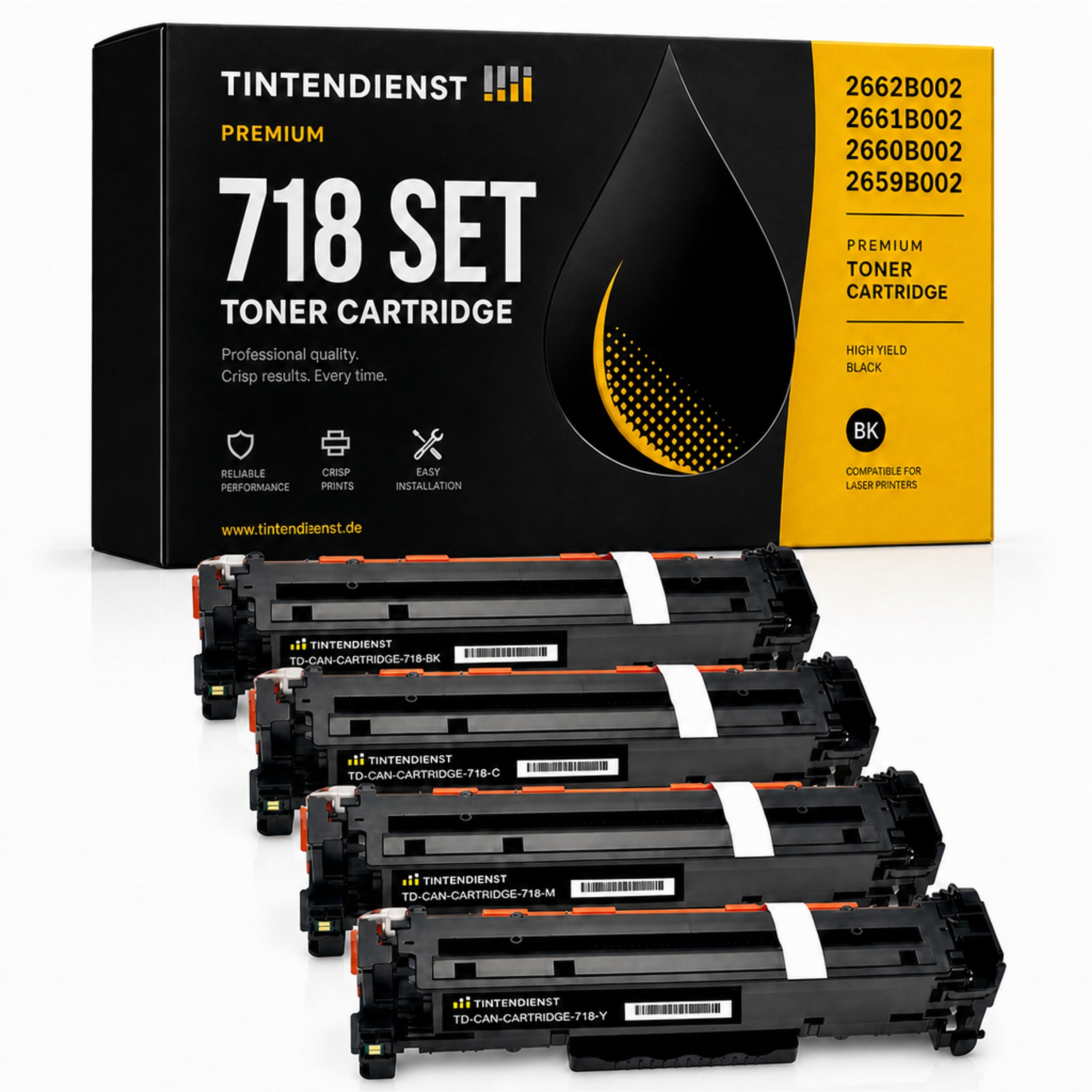 Set kompatibel zu Canon 2662B002, 4 Toner