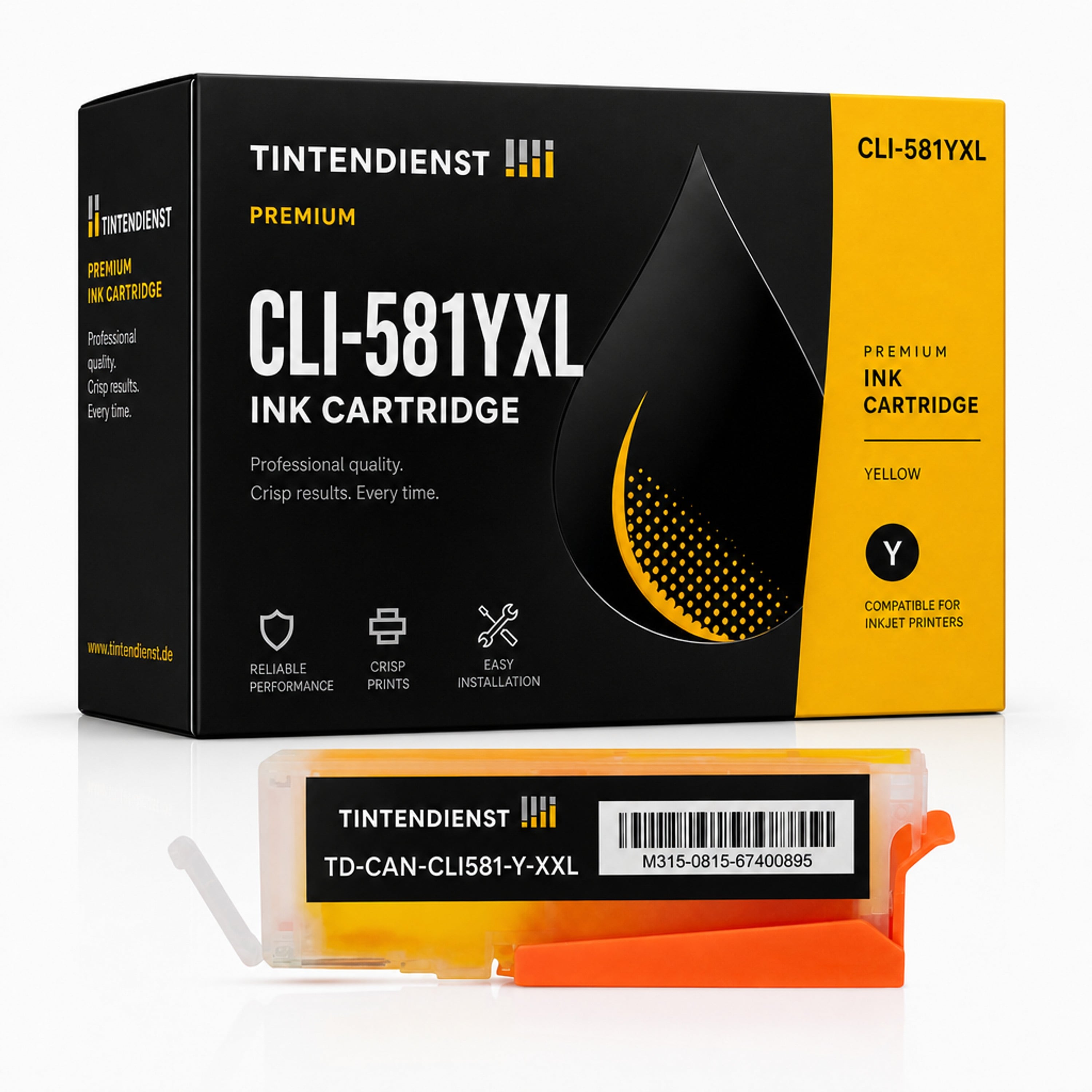 Druckerpatrone kompatibel zu Canon CLI-581YXL, gelb
