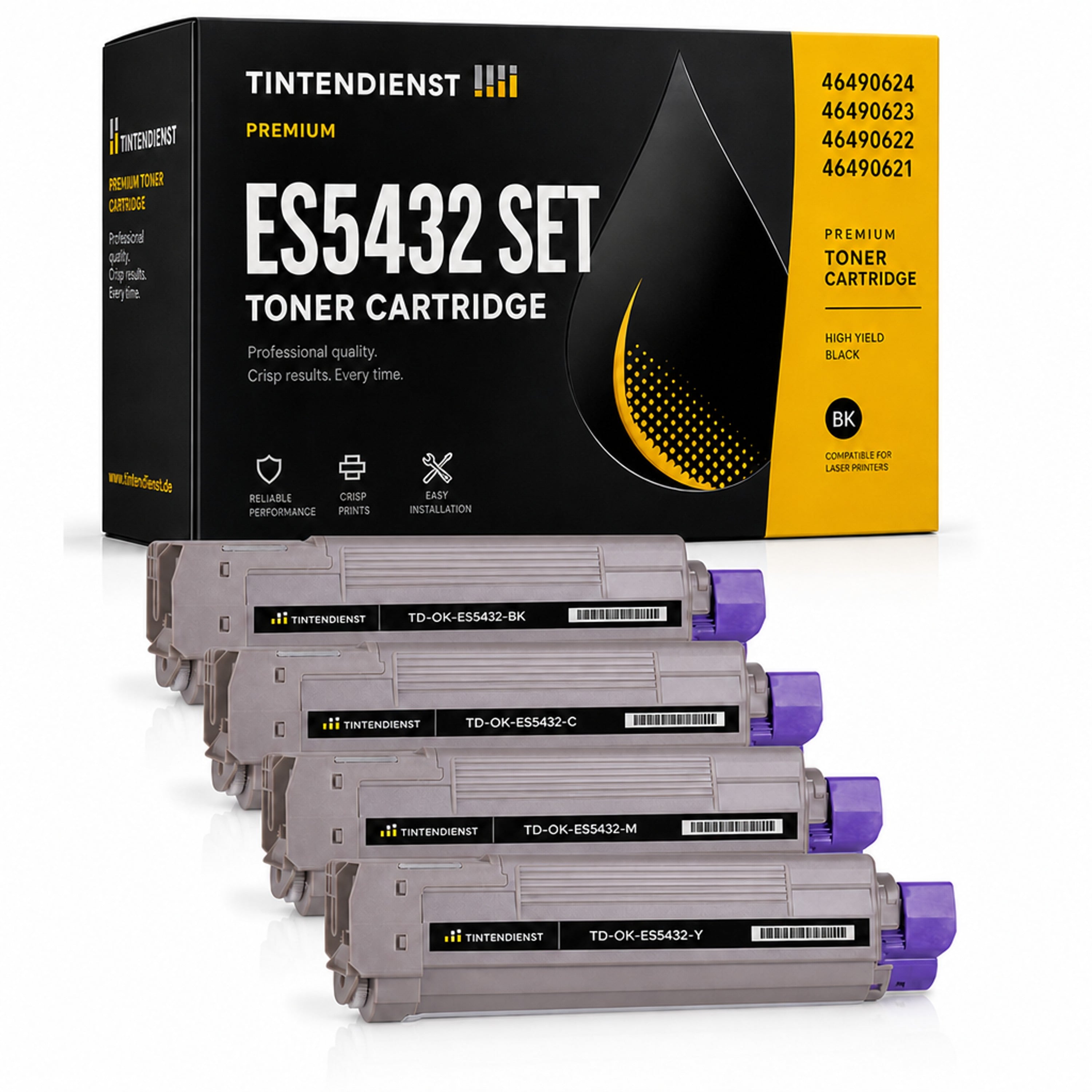 Set kompatibel zu OKI 46490621, 4 Toner