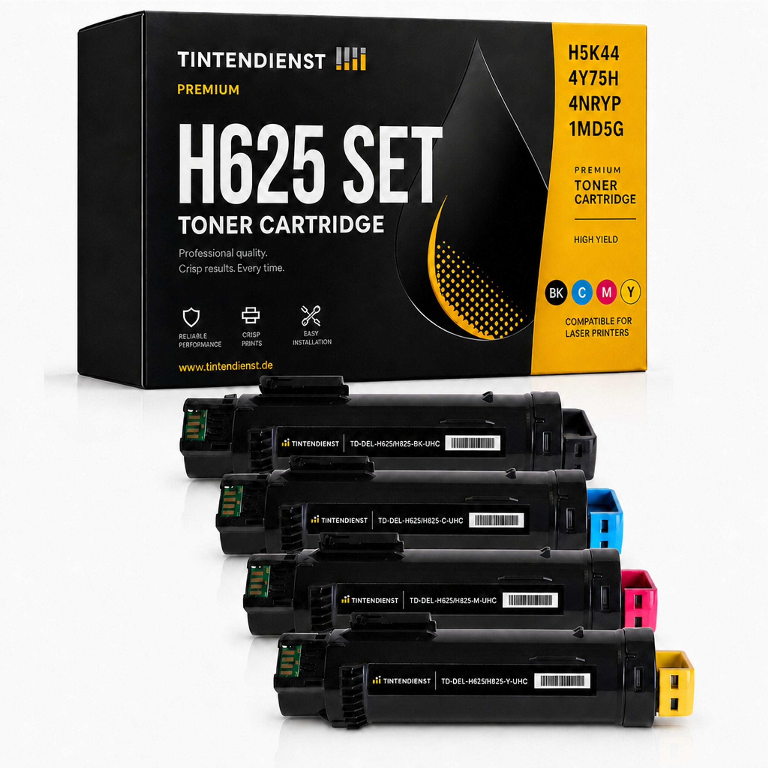 Set kompatibel zu Dell 593-BBSF, 4 Toner