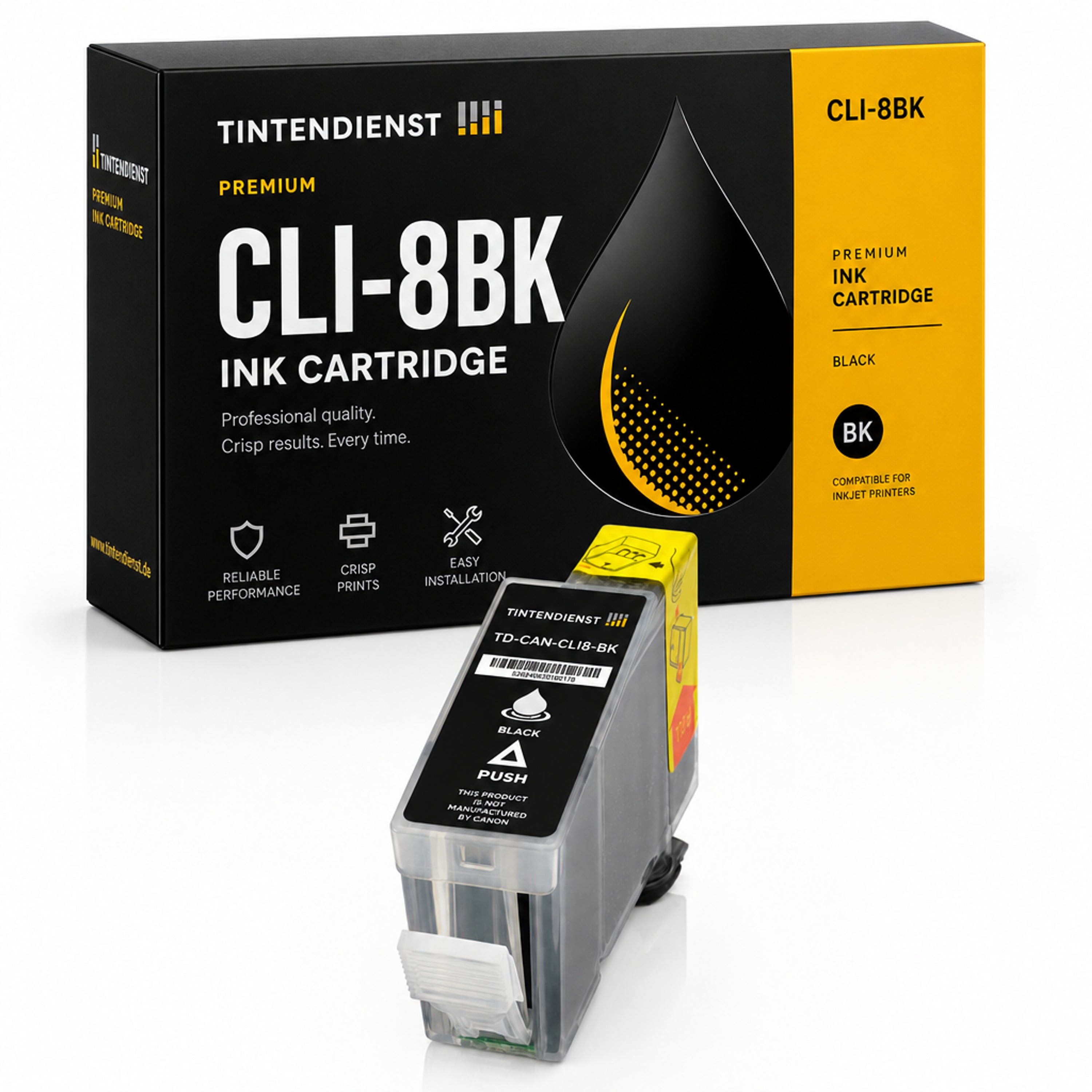 Druckerpatrone kompatibel zu Canon CLI-8BK, schwarz