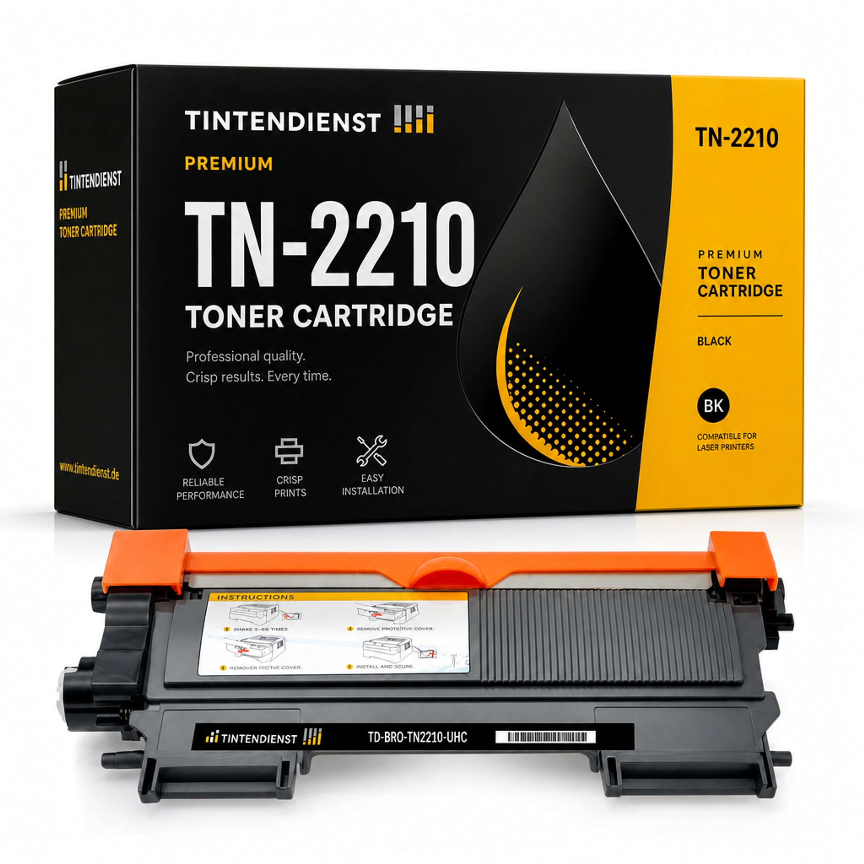 Toner kompatibel zu Brother TN-2210, schwarz