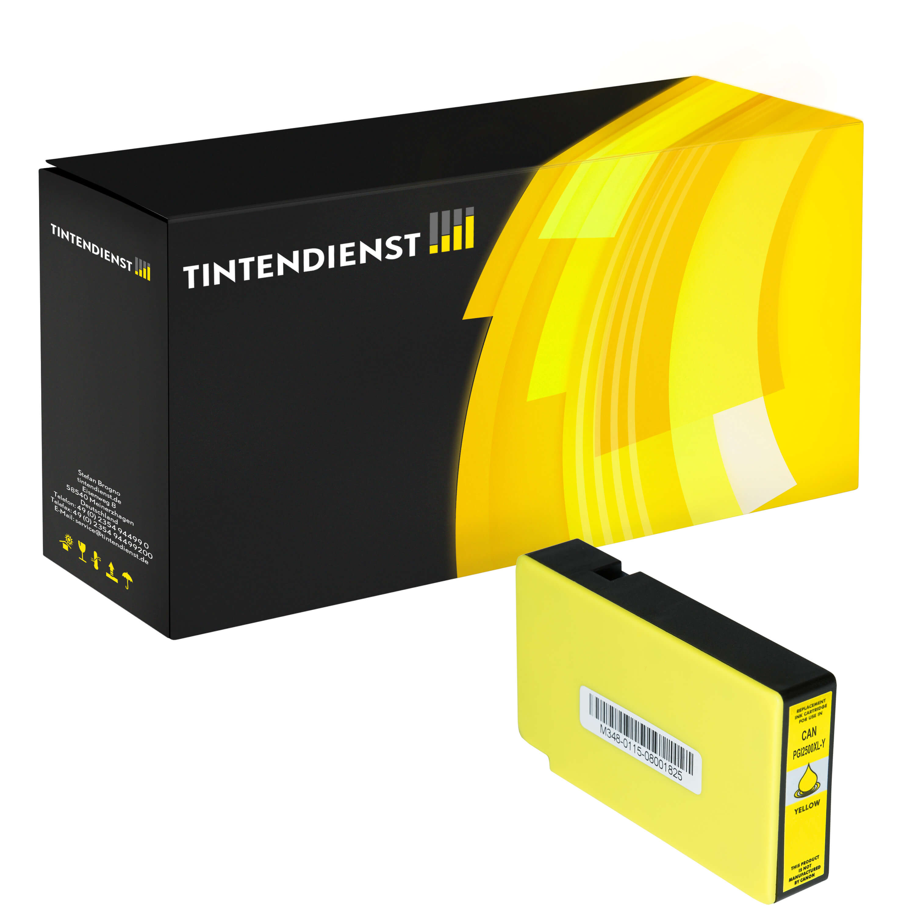 Tintendienst kompatibel für Canon Tintenpatrone 9267B001 / PGI-2500XLY Gelb