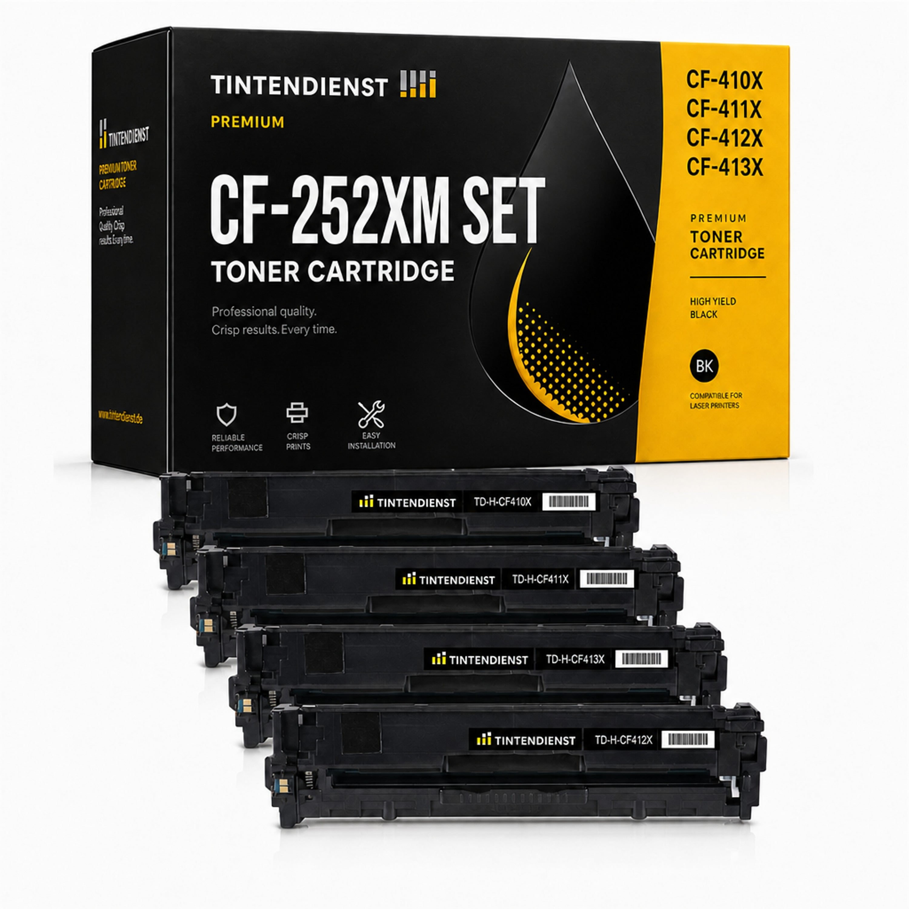 Set kompatibel zu HP CF410X, 4 Toner