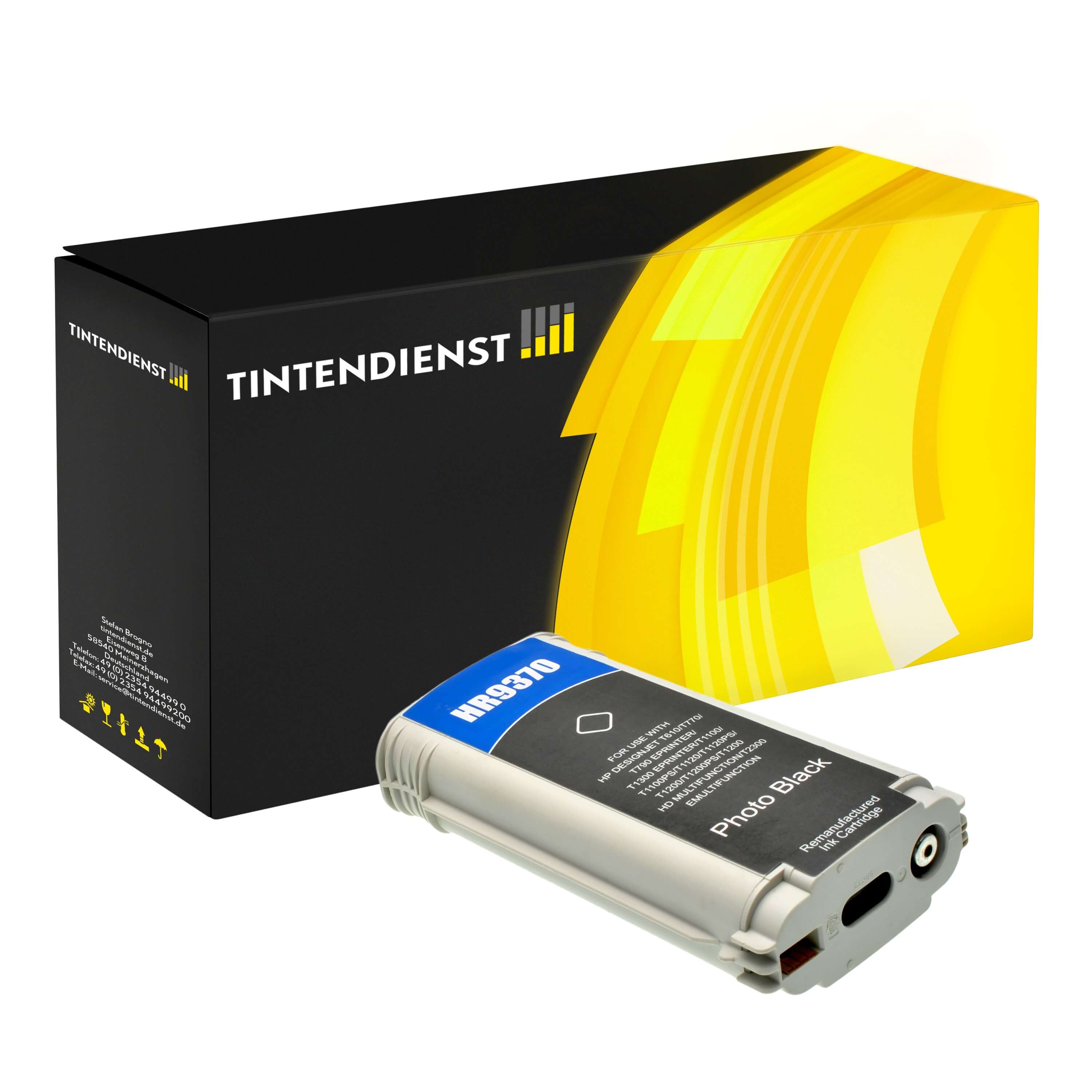 HP 72 Druckerpatrone (C9370A) schwarz – Tintendienst kompatibel