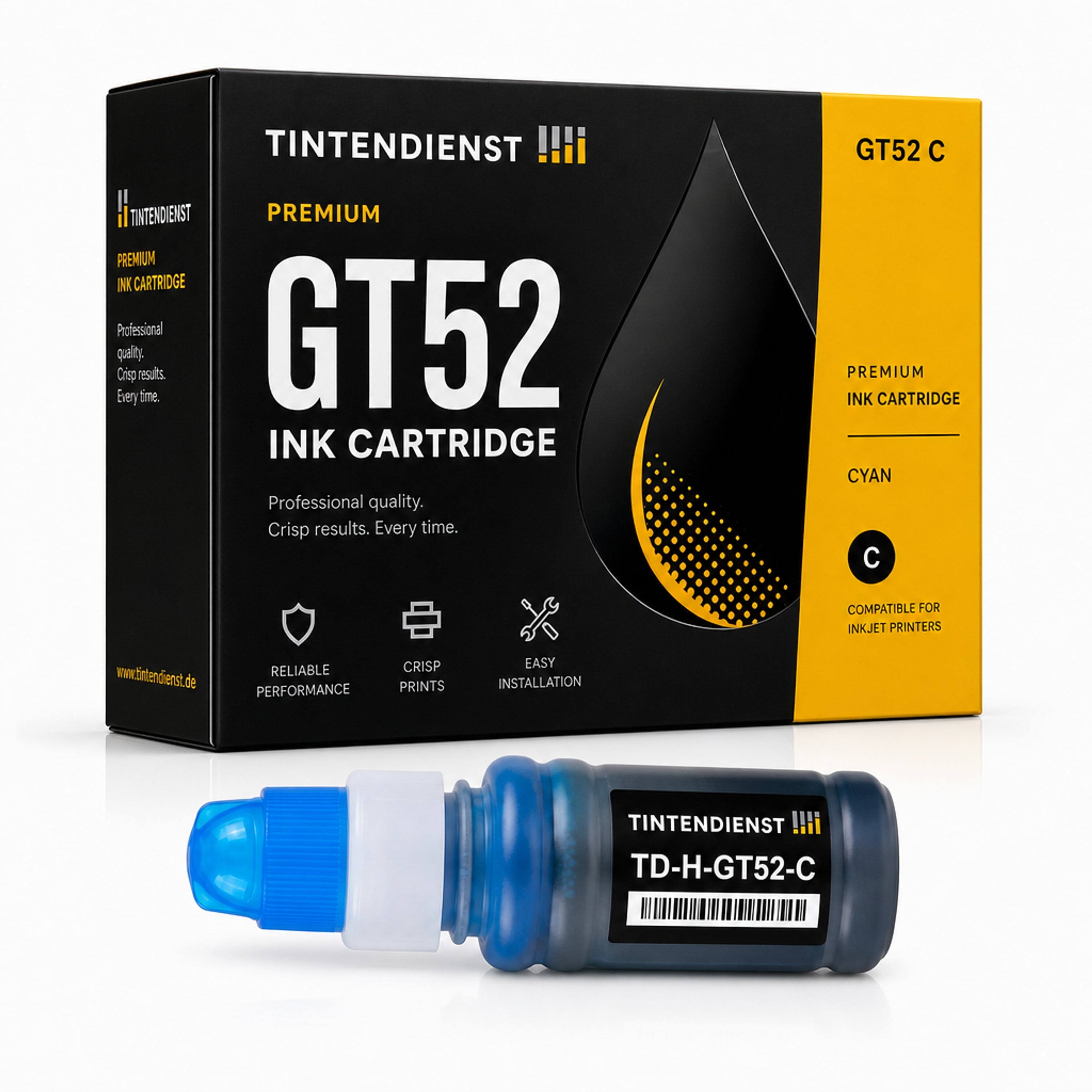 Druckerpatrone kompatibel zu HP GT52, cyan