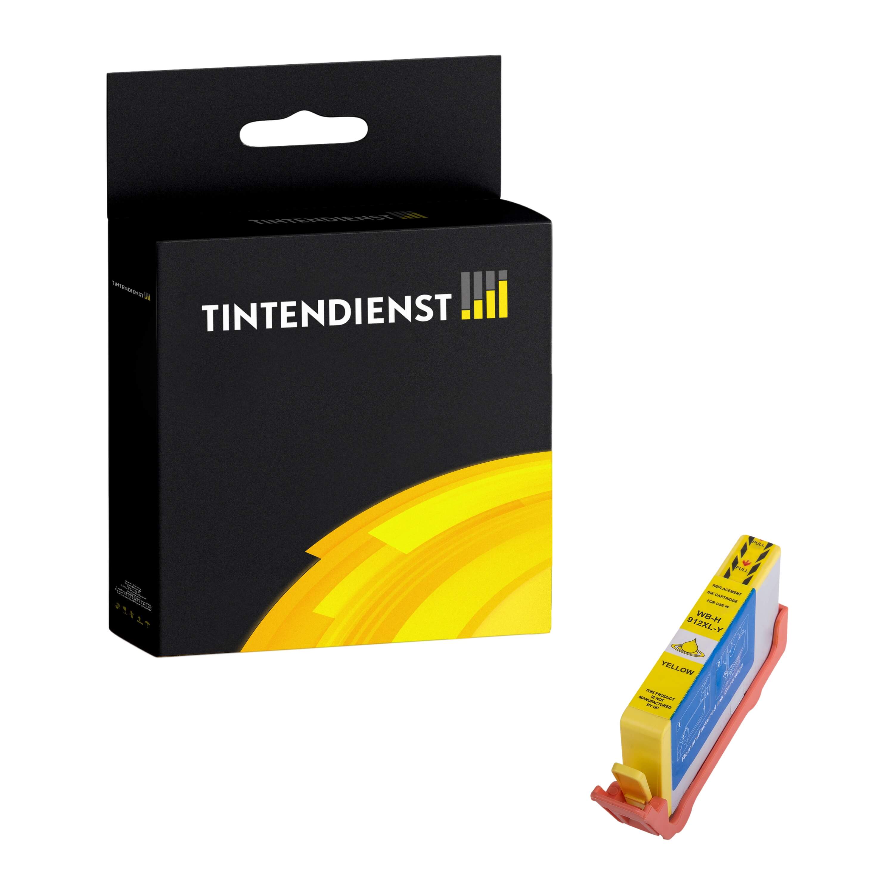 Tintendienst kompatibel für HP Tintenpatrone 3YL83AE / 912XL Gelb [XL Füllmenge]