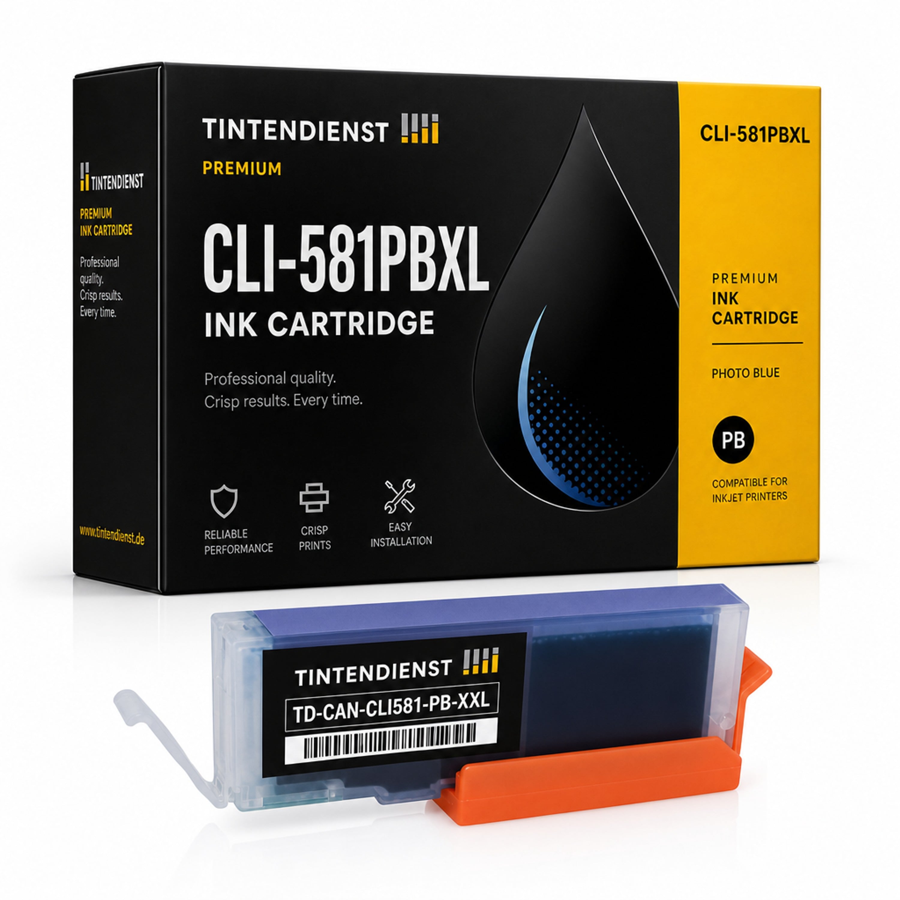 Druckerpatrone kompatibel zu Canon CLI-581PBXL, blau