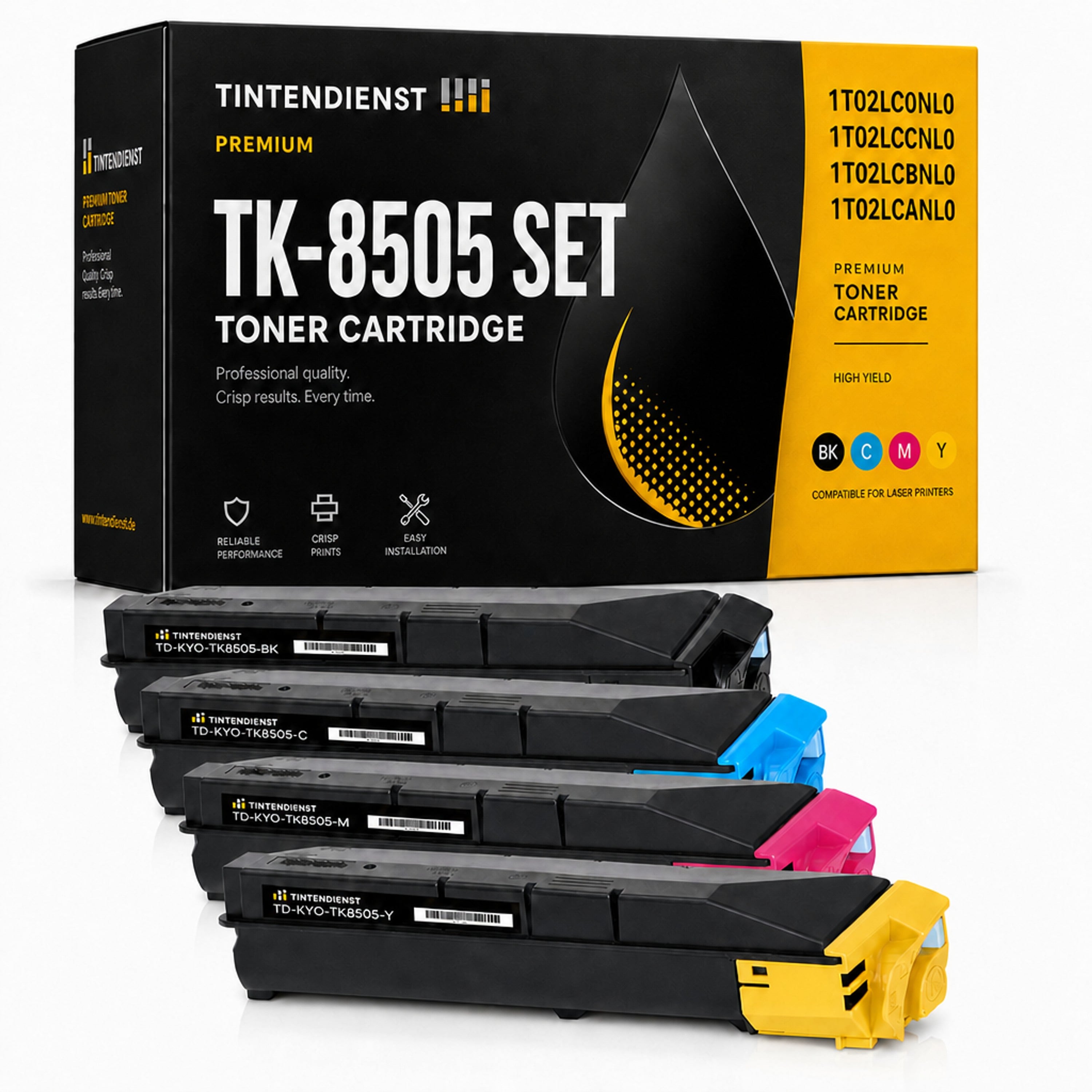 Set kompatibel zu Kyocera 1T02LC0NL0, 4 Toner