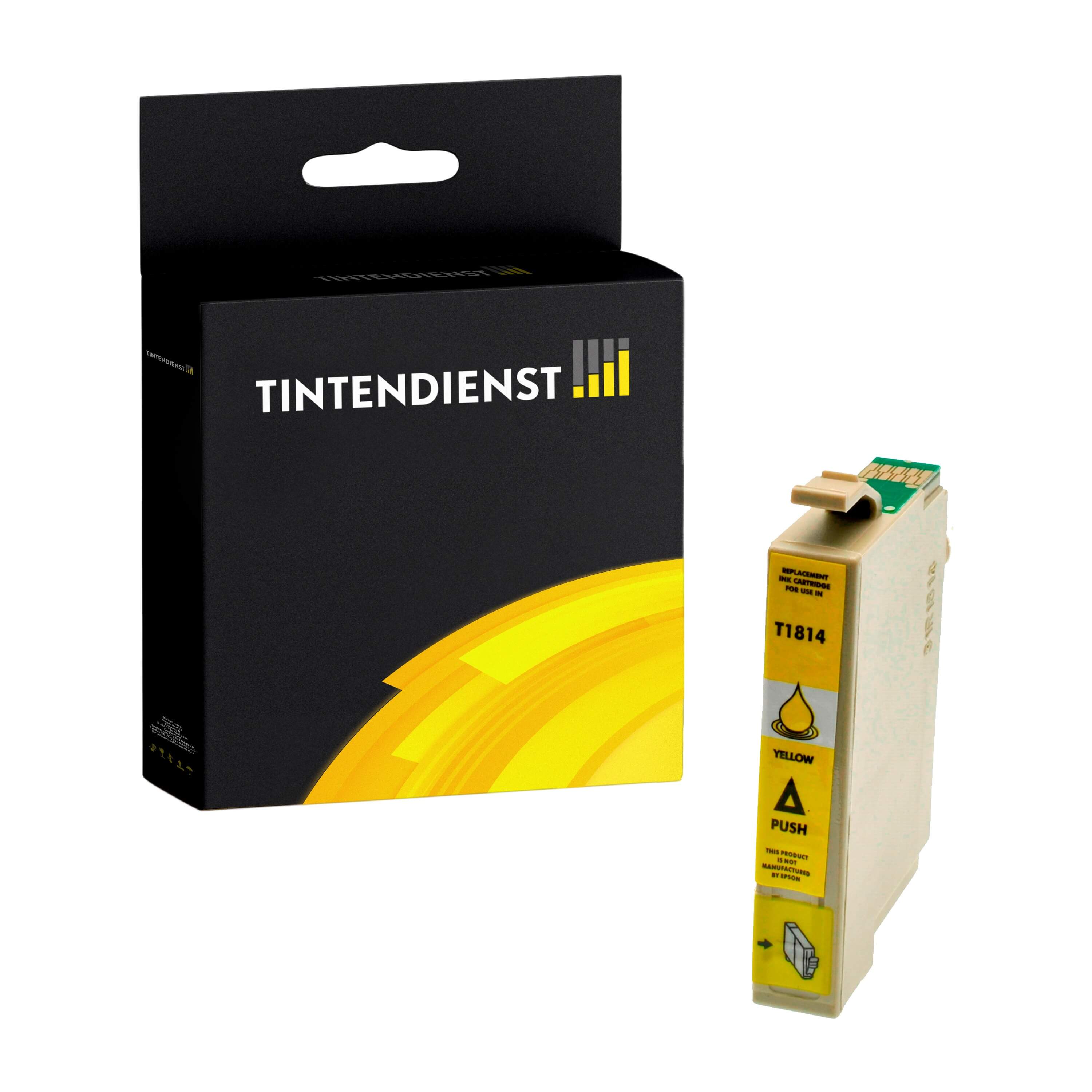 Tintendienst kompatibel für Epson Tintenpatrone C13T18144010 / 18XL Gelb [XL Füllmenge]