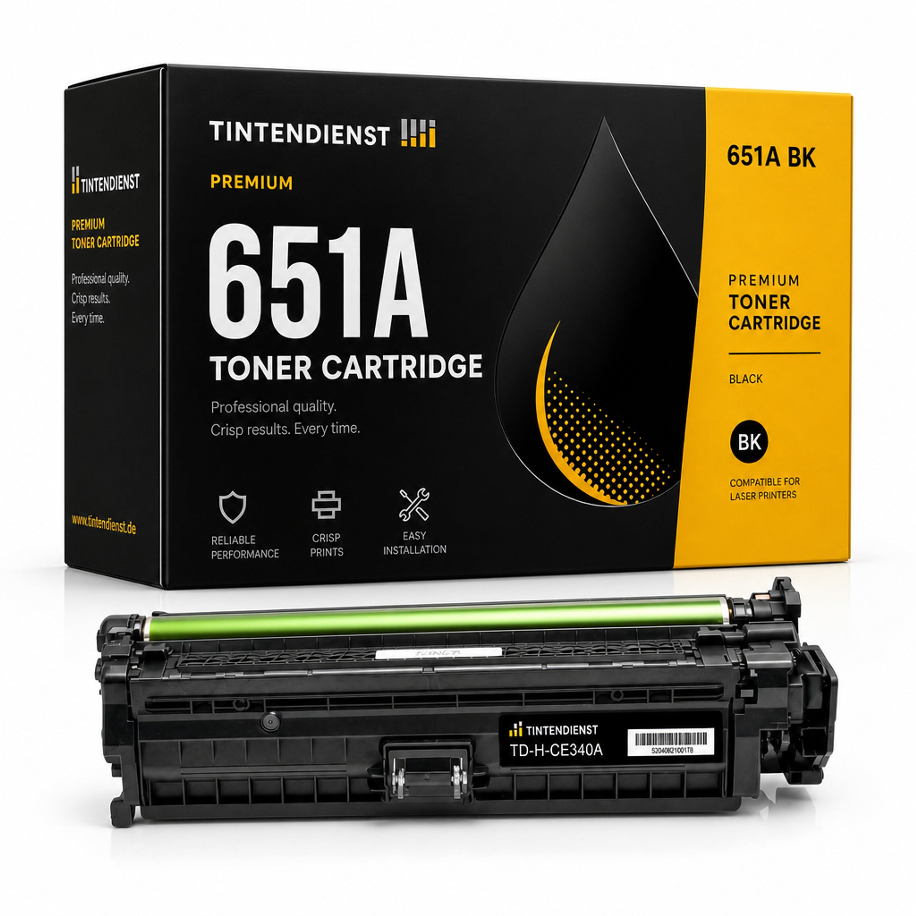 Toner kompatibel zu HP 651A, schwarz
