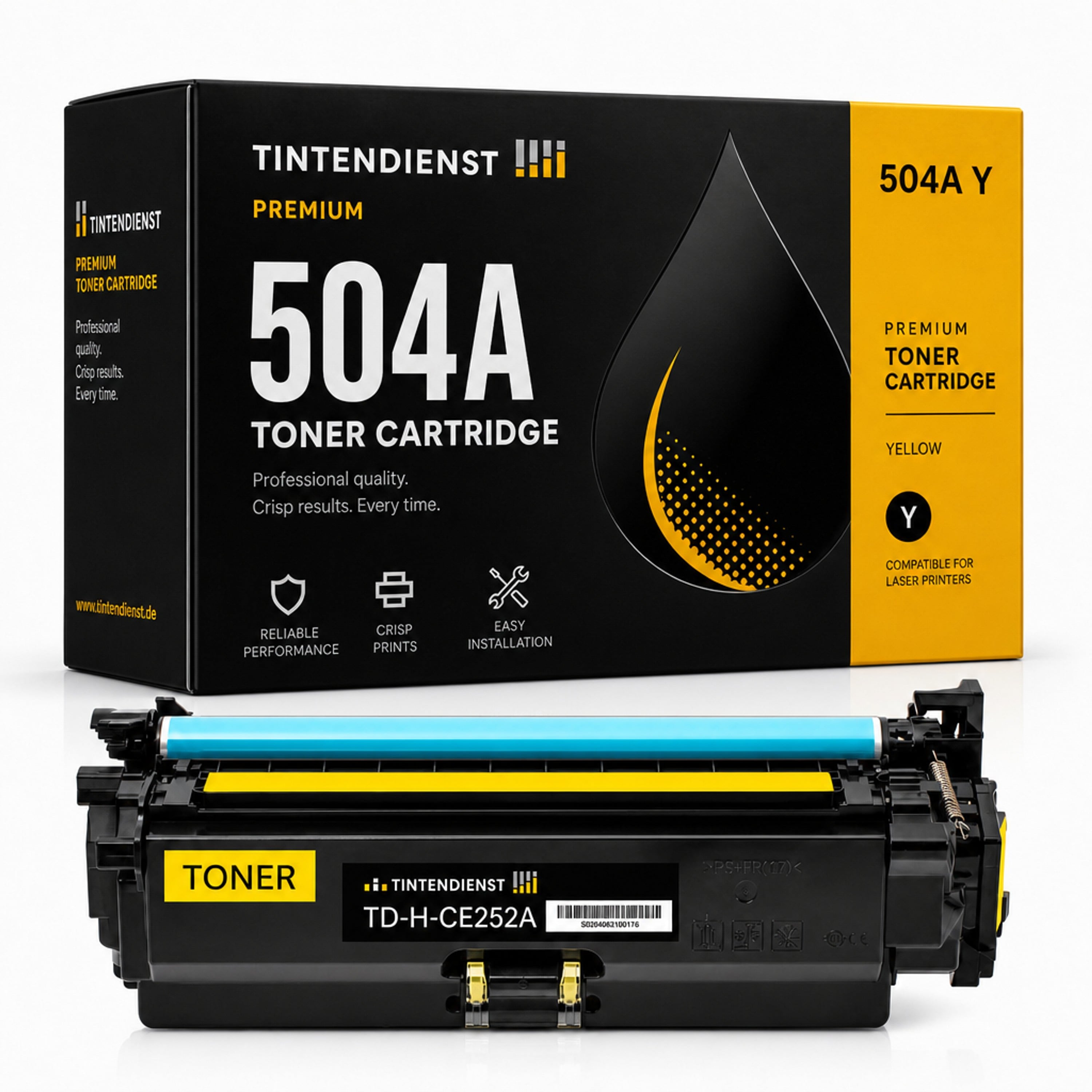 Toner kompatibel zu HP 504A, gelb