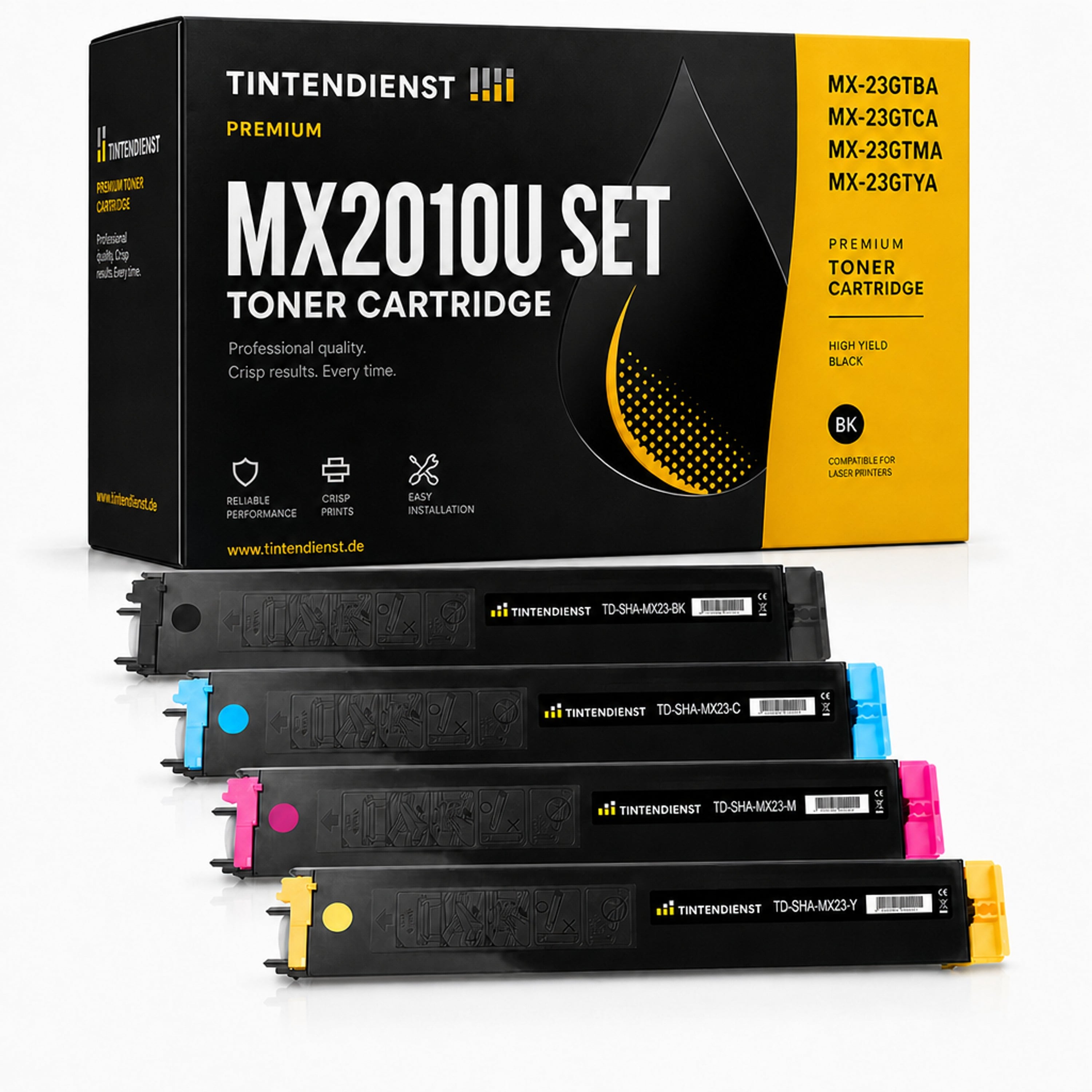 Set kompatibel zu Sharp MX-23GTBA, 4 Toner