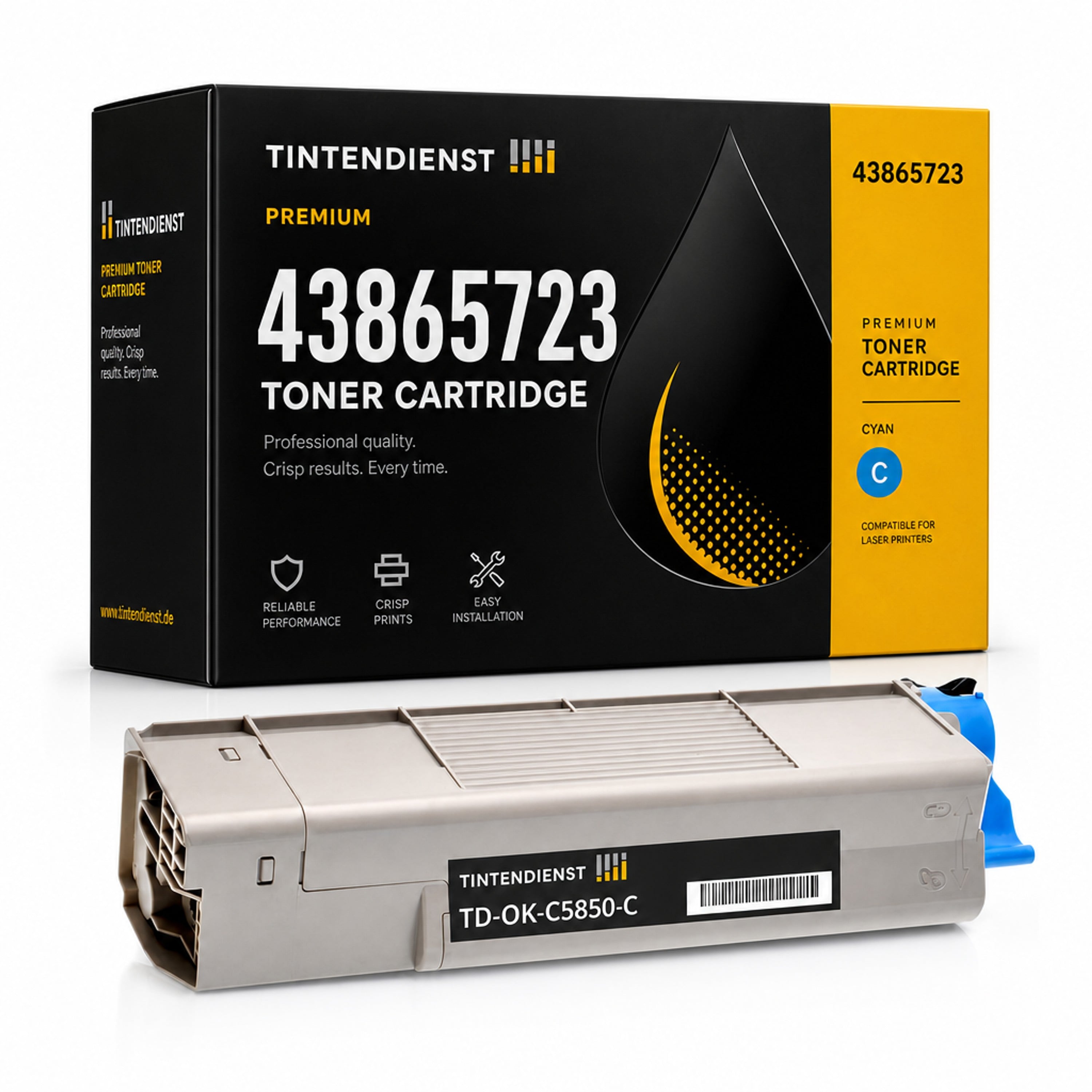 Toner kompatibel zu OKI 43865723, cyan