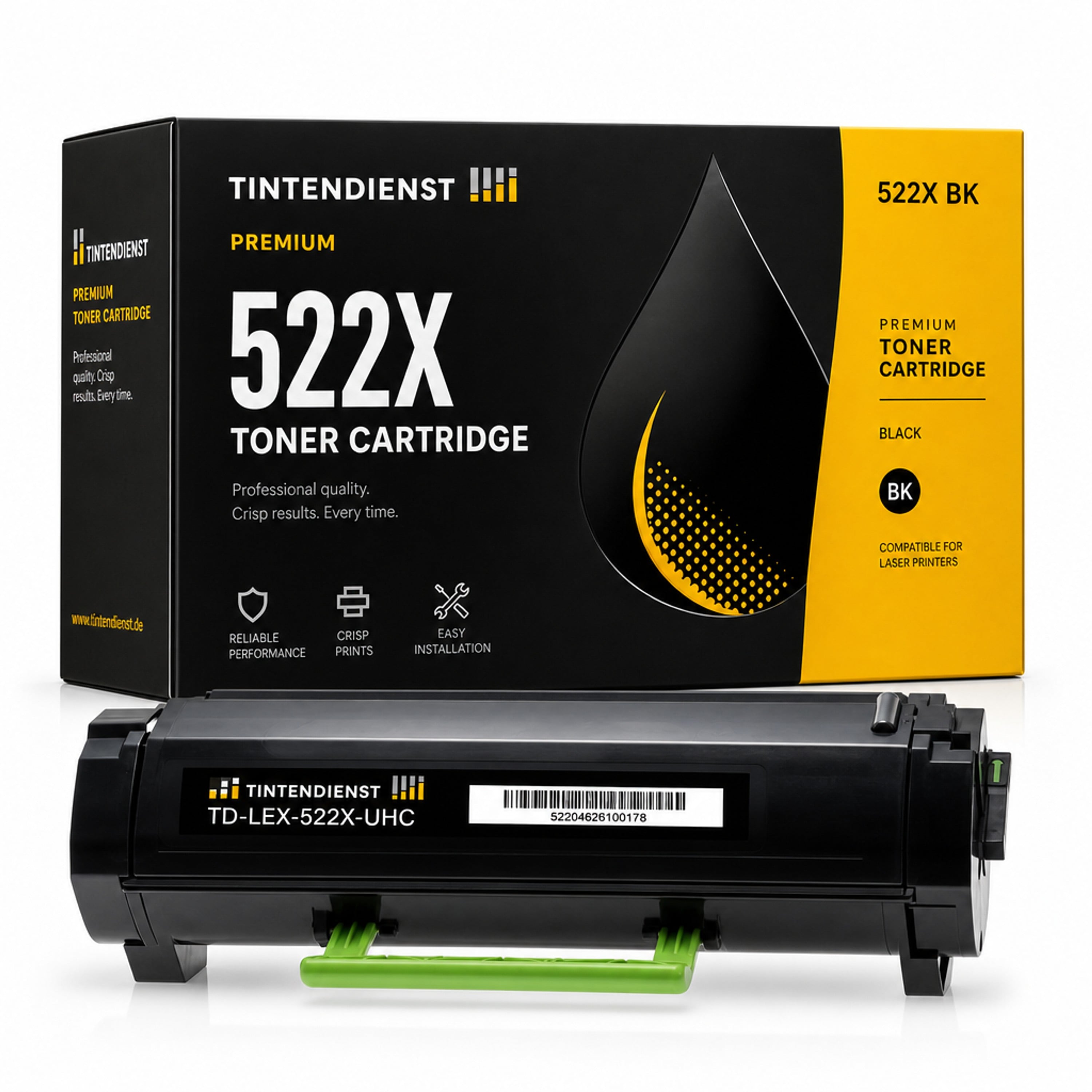 Toner kompatibel zu Lexmark 522X, schwarz